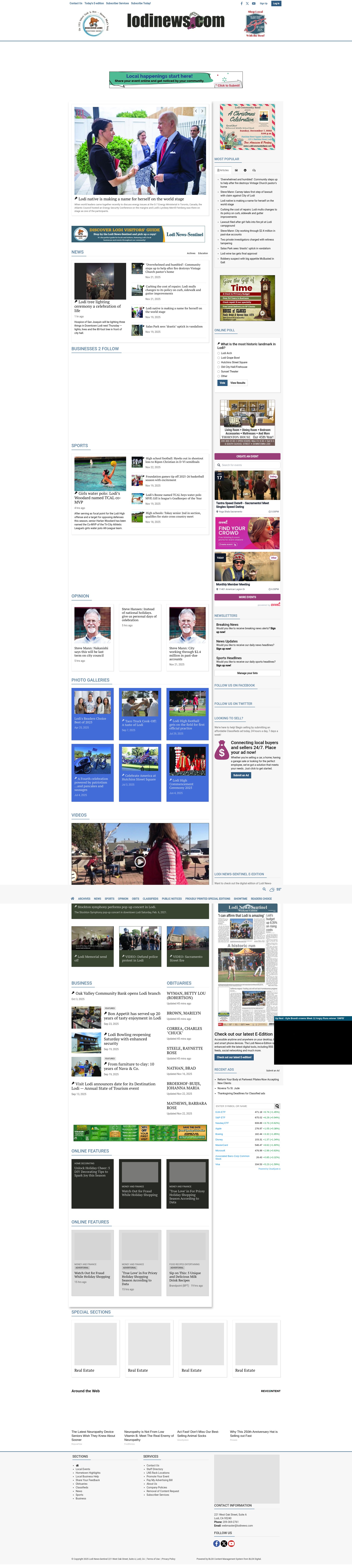 Screenshot of lodinews.com
