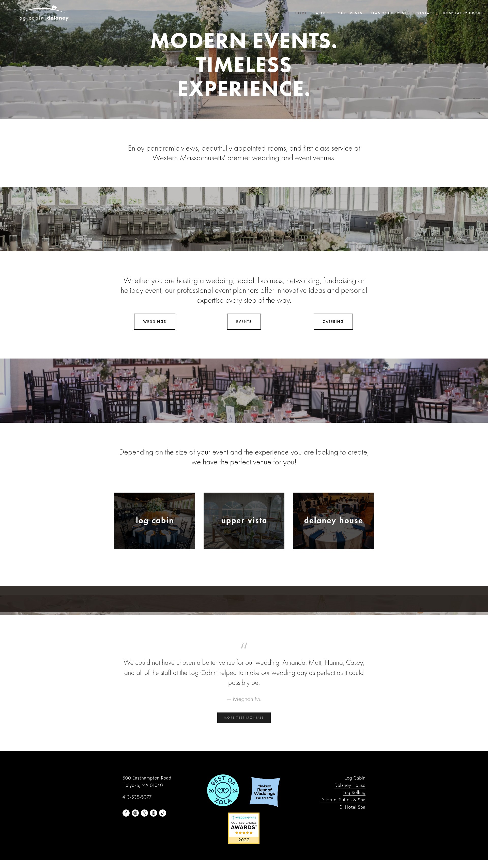 Screenshot of logcabin-delaney.com