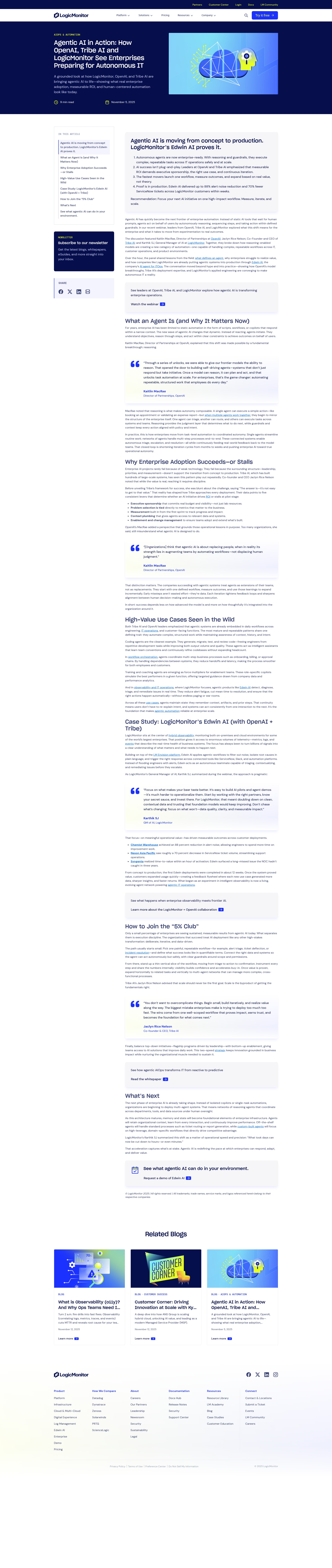 Screenshot of logicmonitor.com
