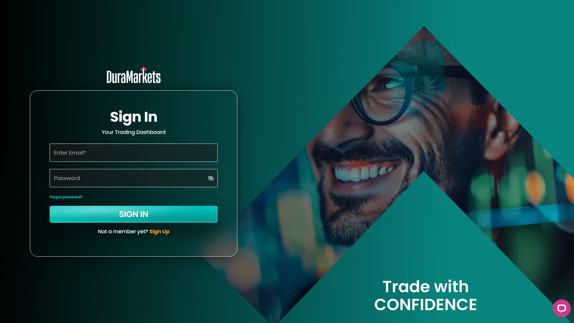 Screenshot of login.duramarkets.com