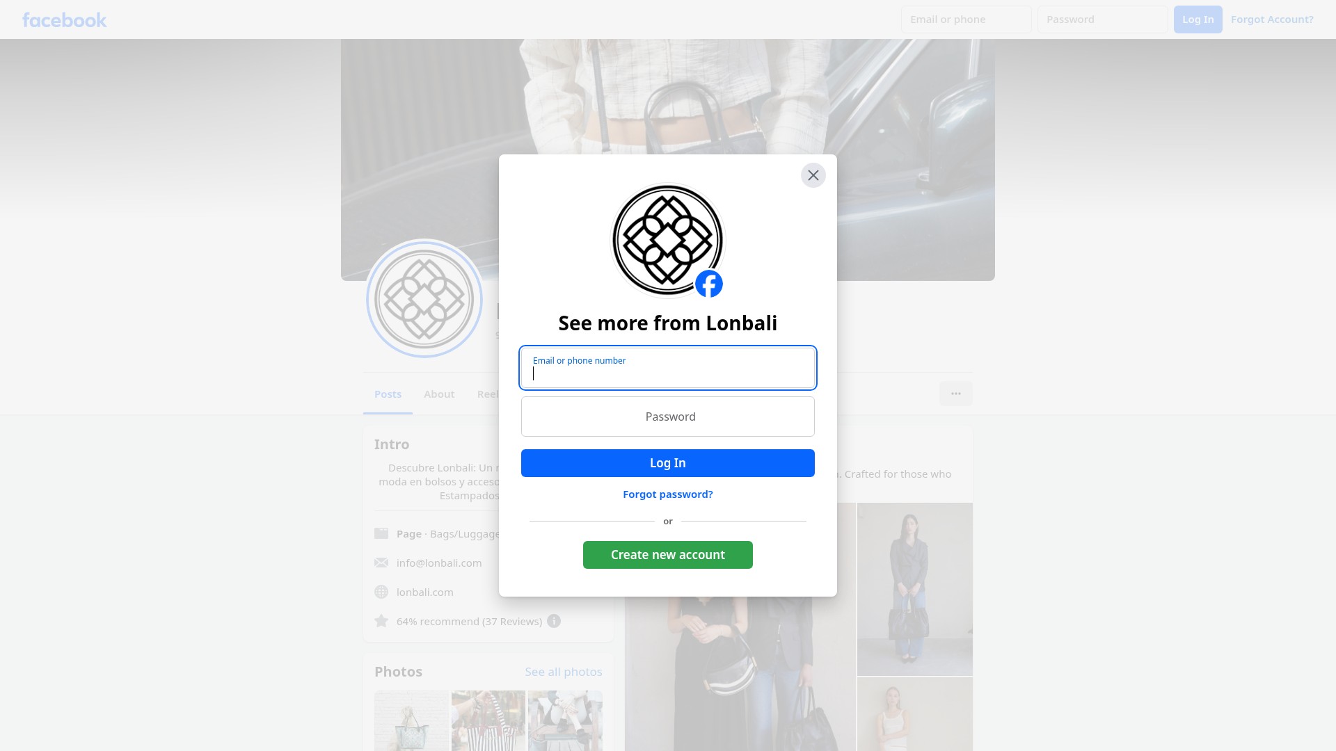Screenshot of lonbali.com