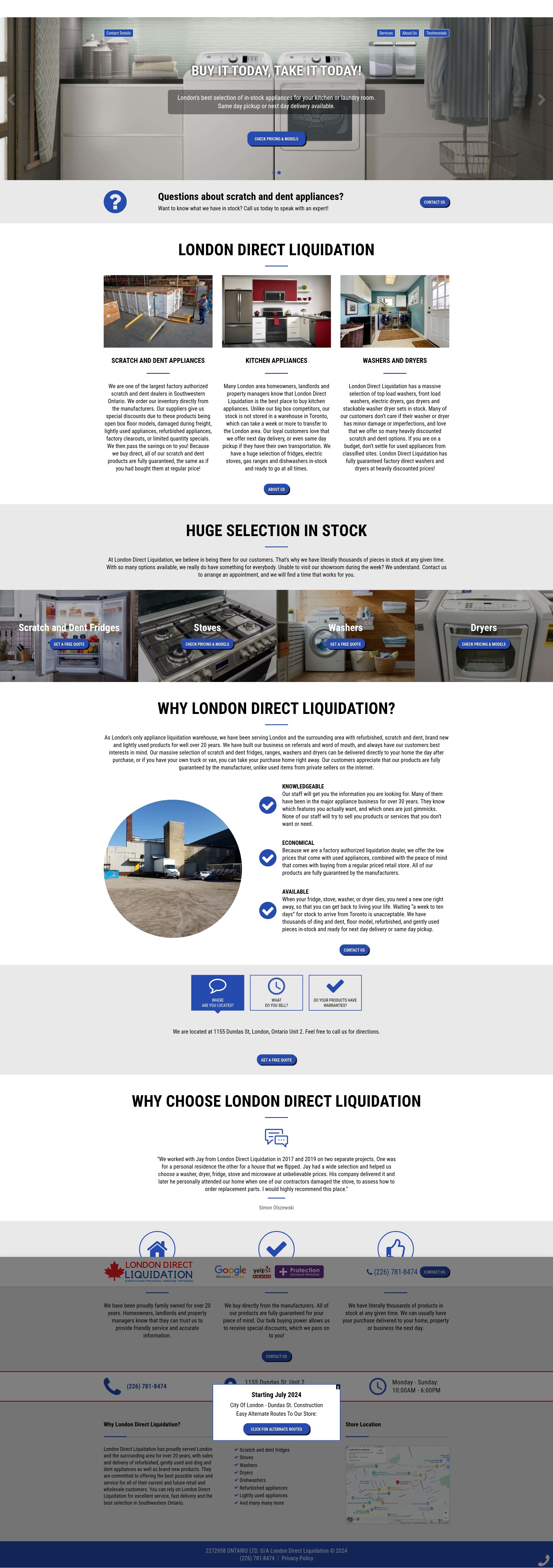 Screenshot of london-directliquidation.ca