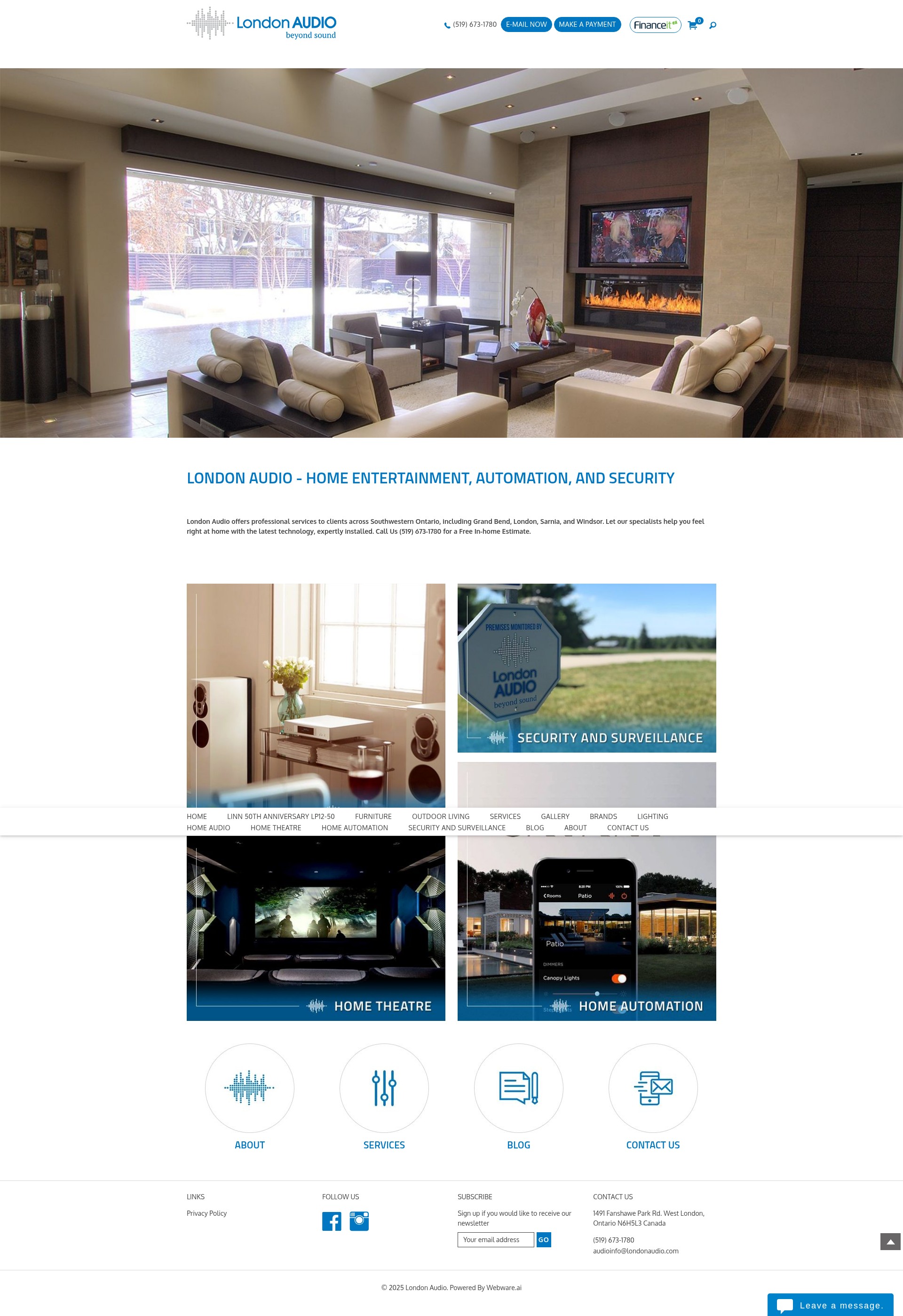 Screenshot of londonaudio.com