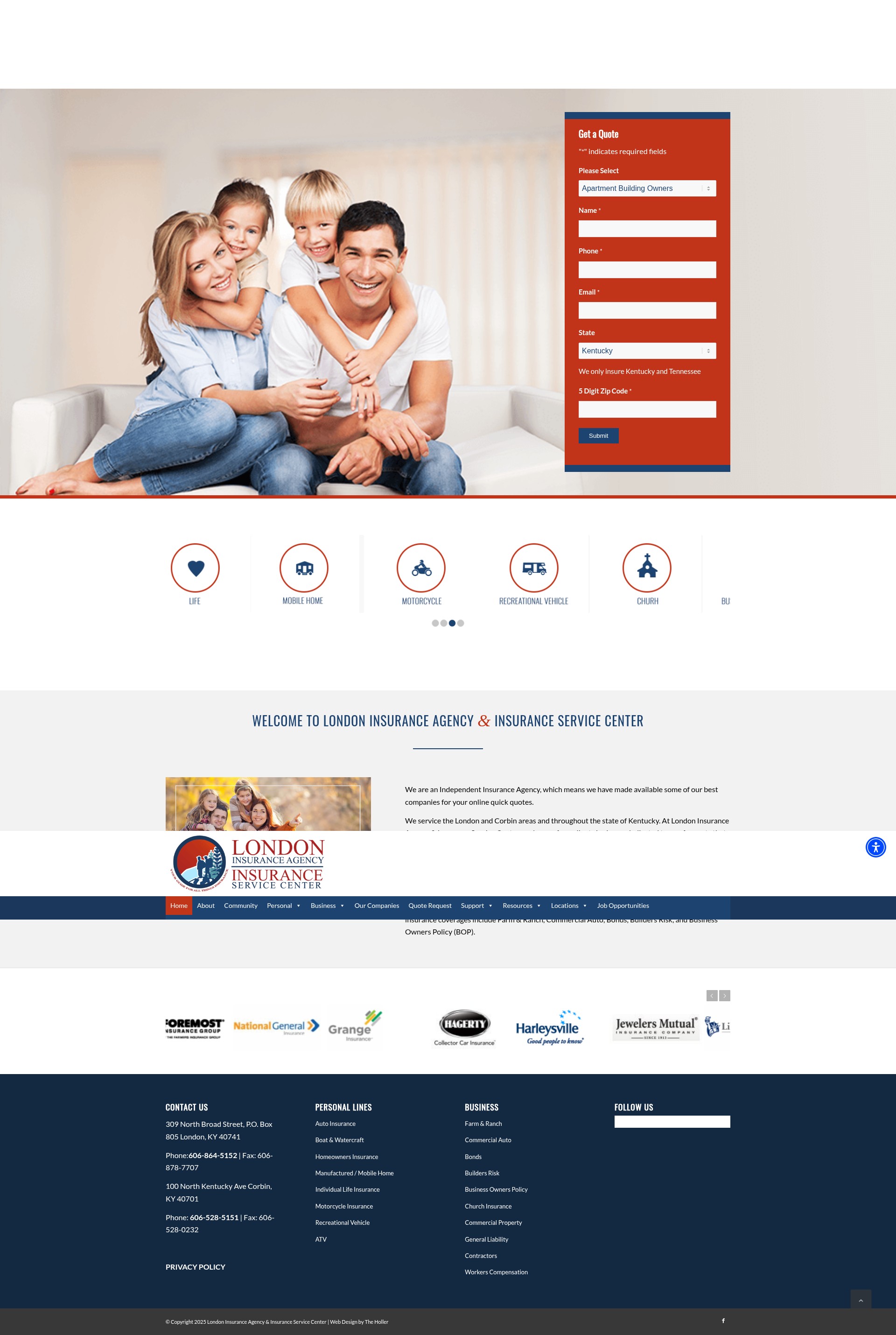 Screenshot of londoninsuranceagency.com