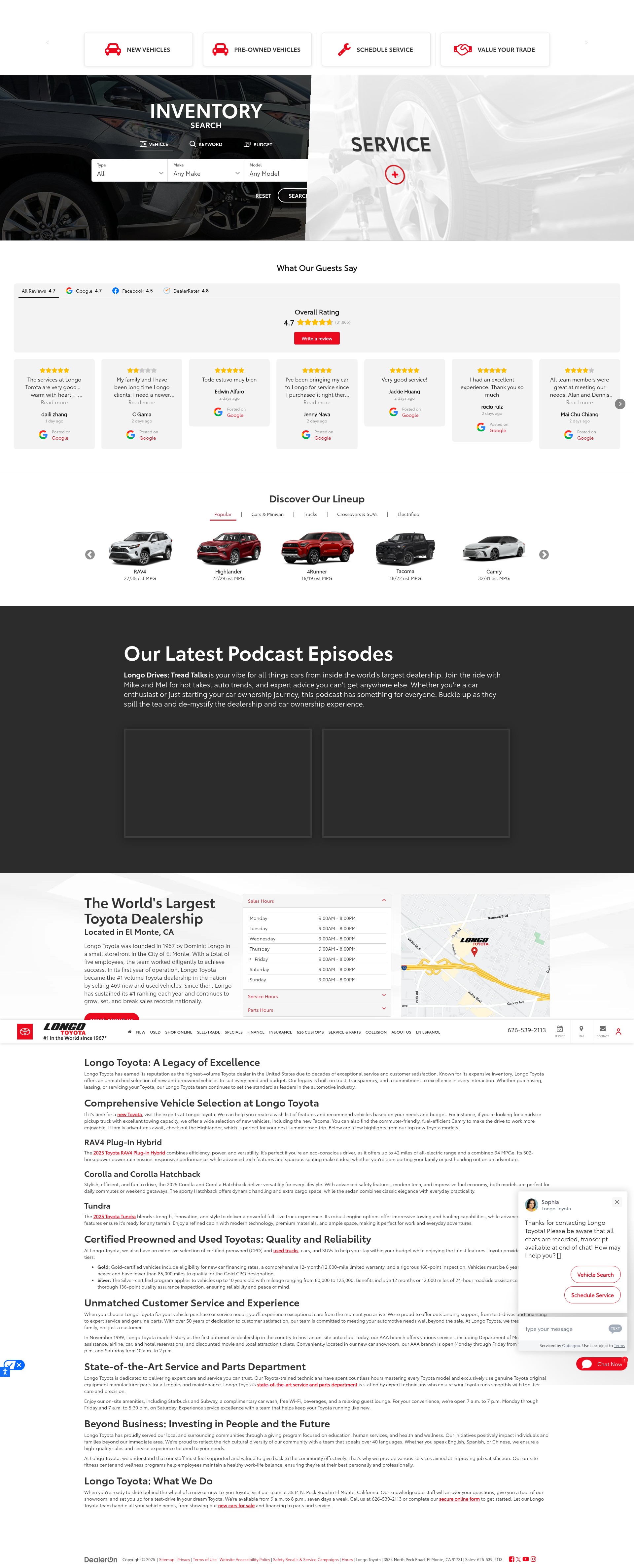 Screenshot of longotoyota.com