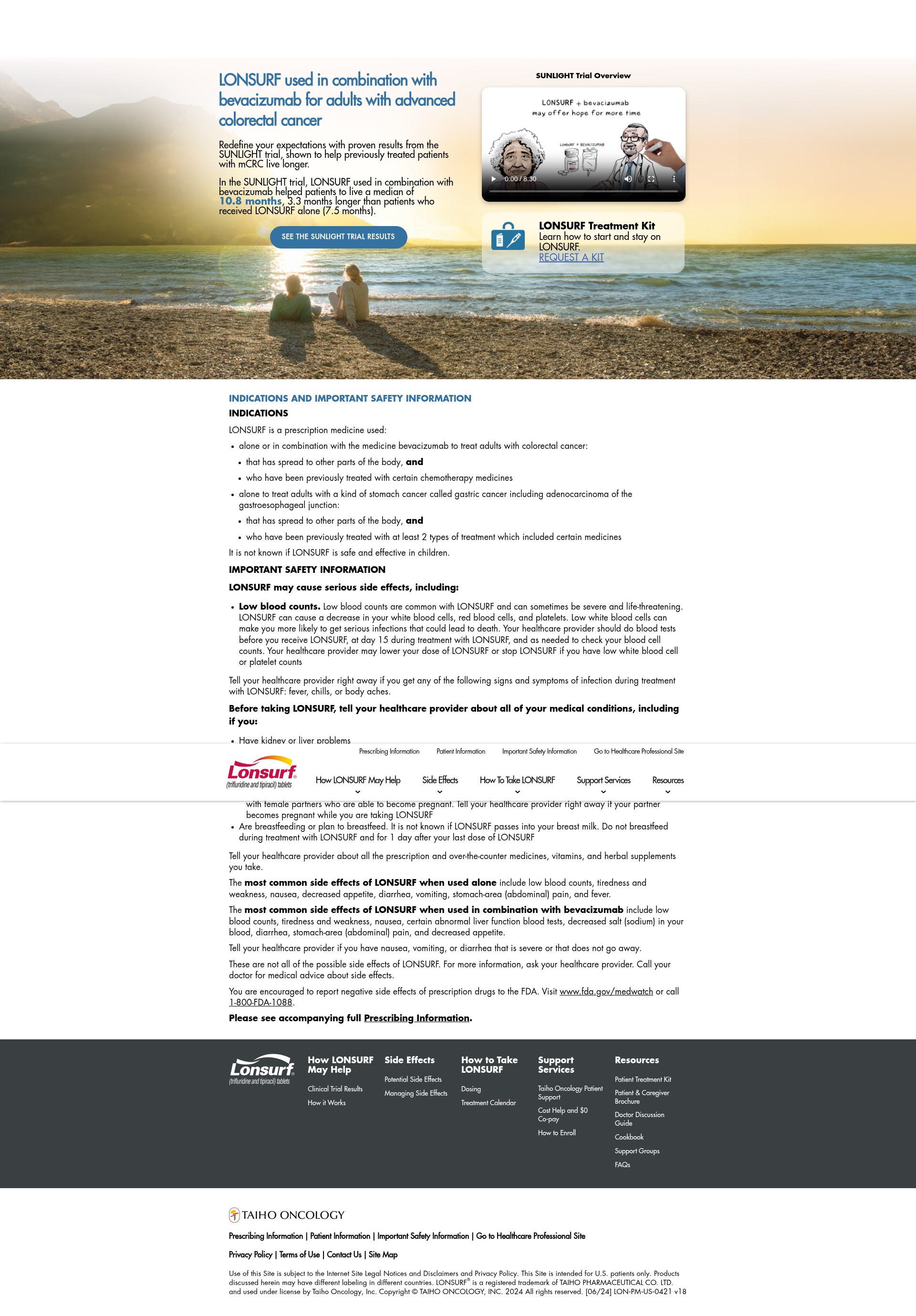 Screenshot of lonsurf.com
