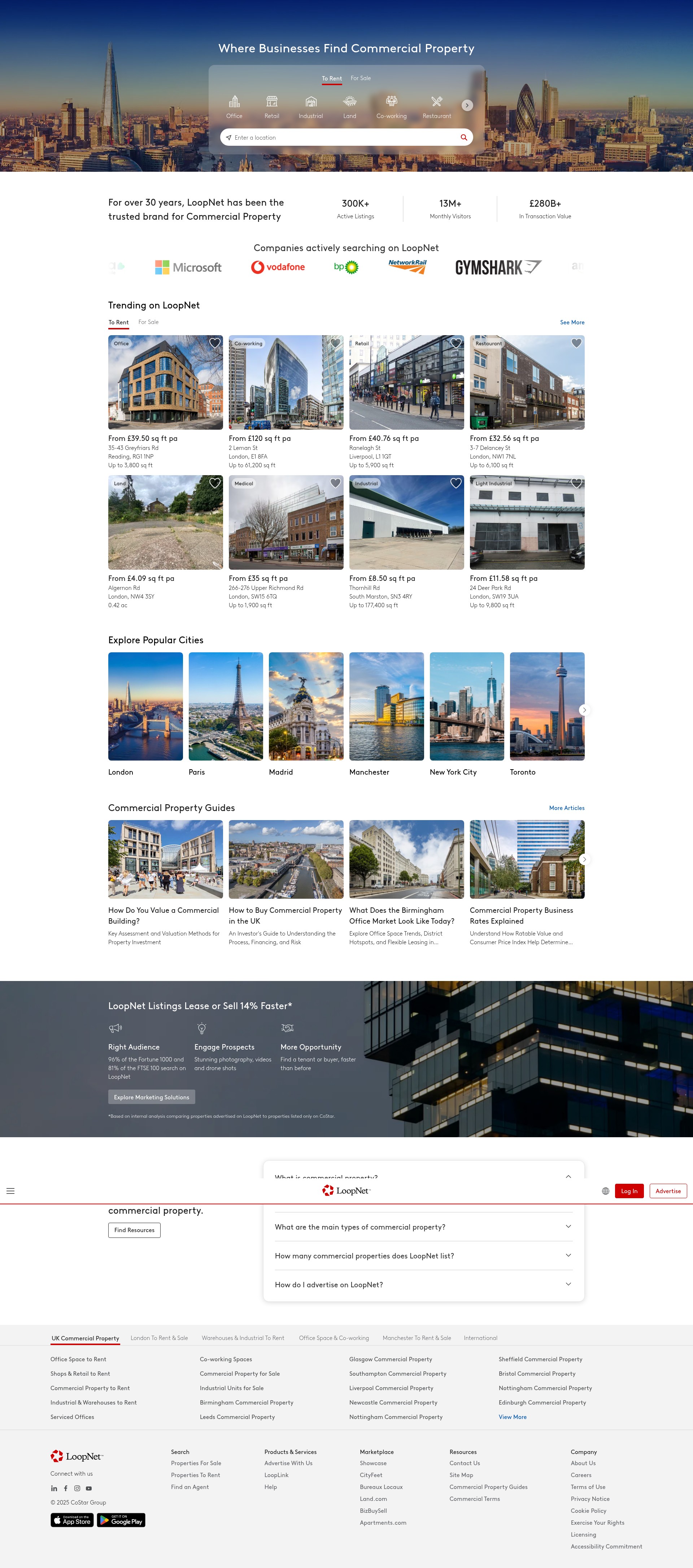 Screenshot of loopnet.co.uk