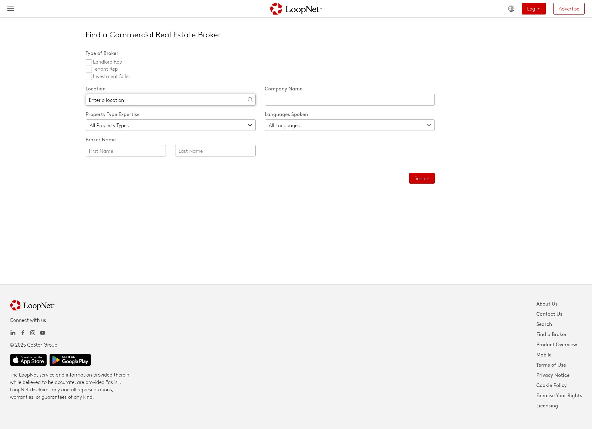 Screenshot of loopnet.com