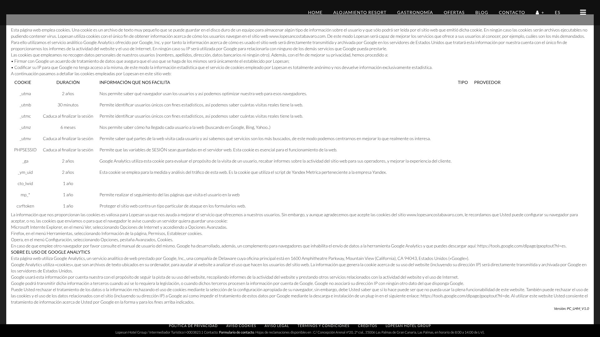 Screenshot of lopesancostabavaro.com