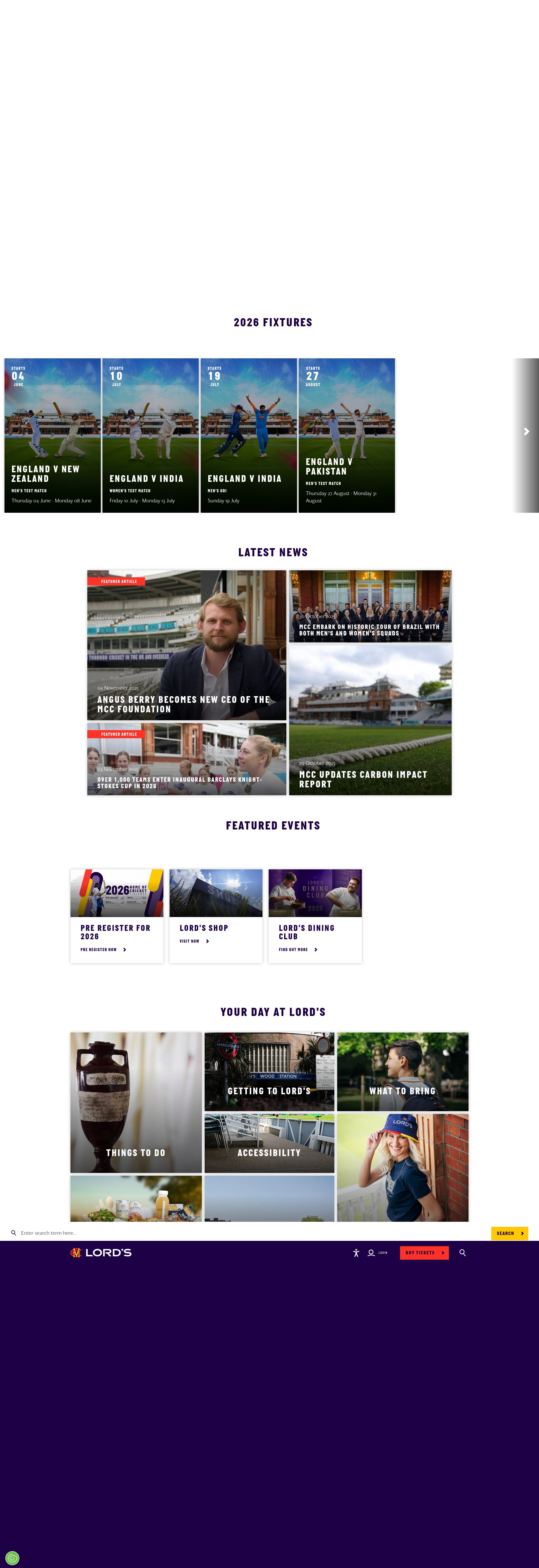 Screenshot of lords.org