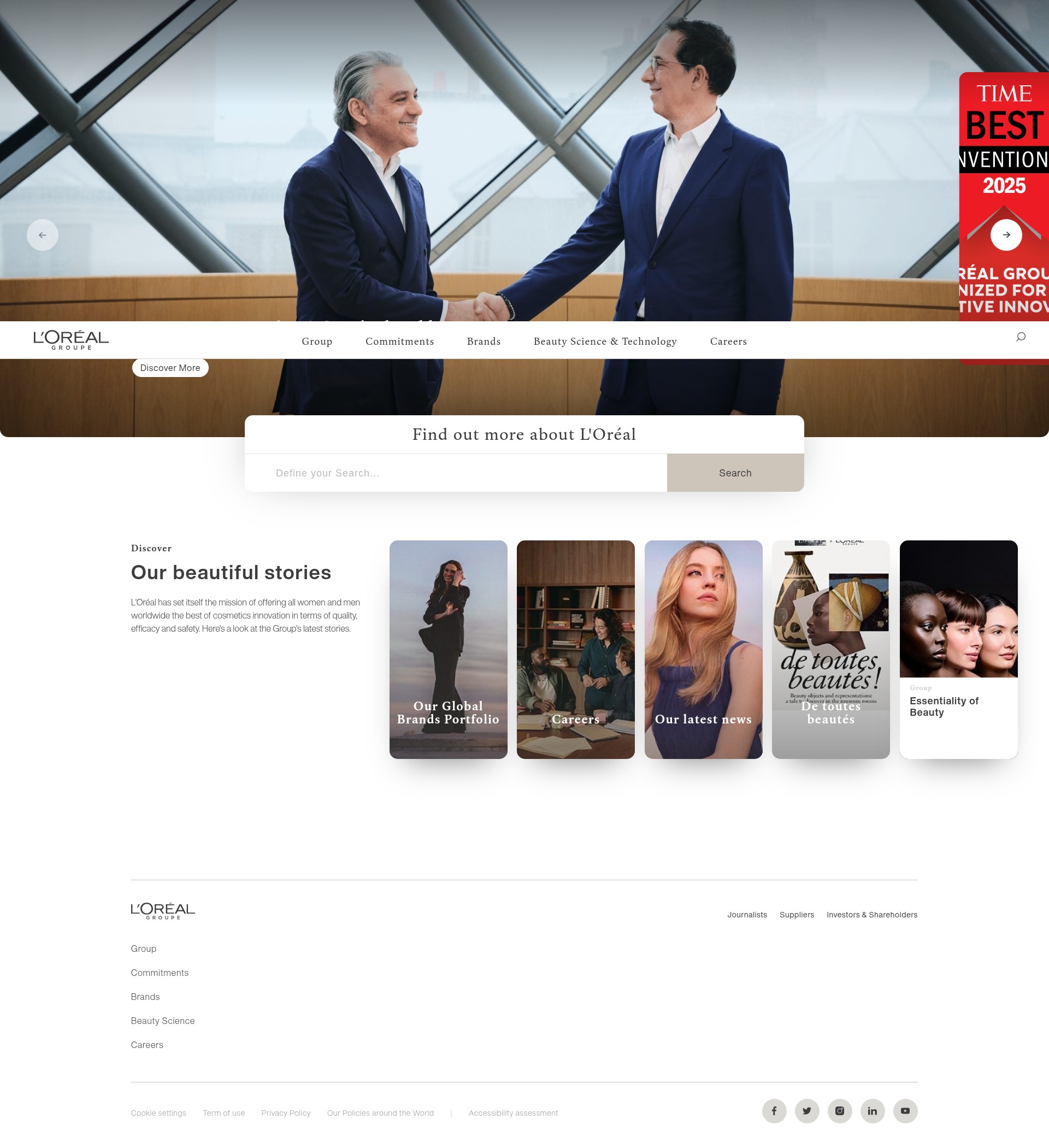 Screenshot of loreal.com