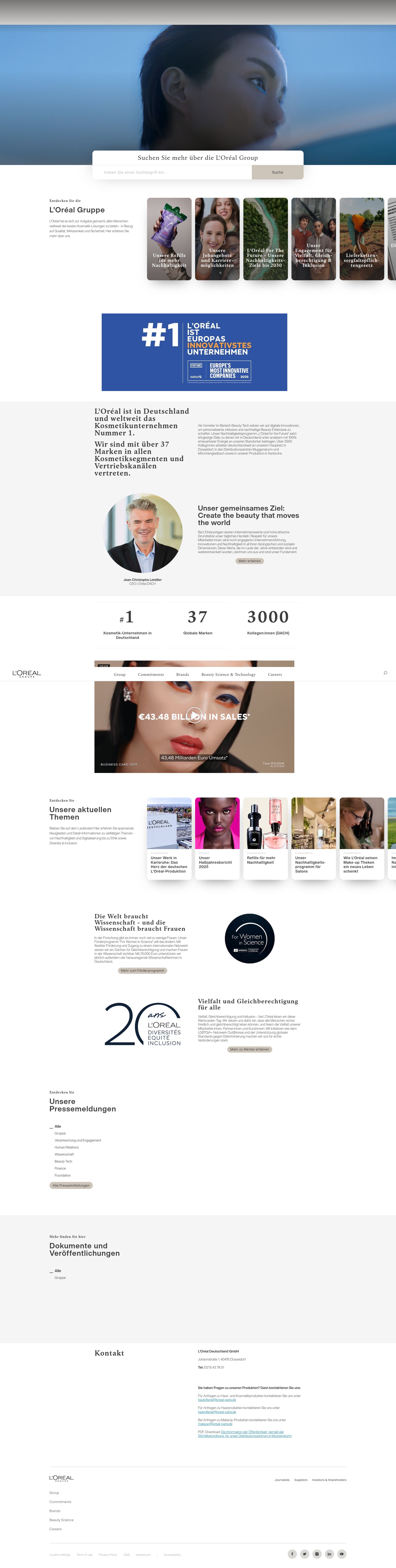 Screenshot of loreal.de