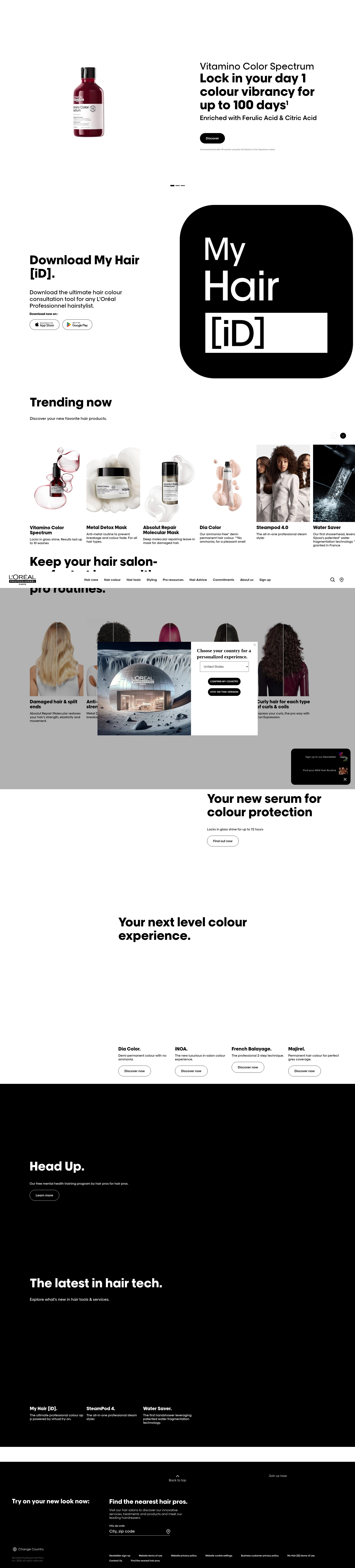 Screenshot of lorealprofessionnel.co.uk