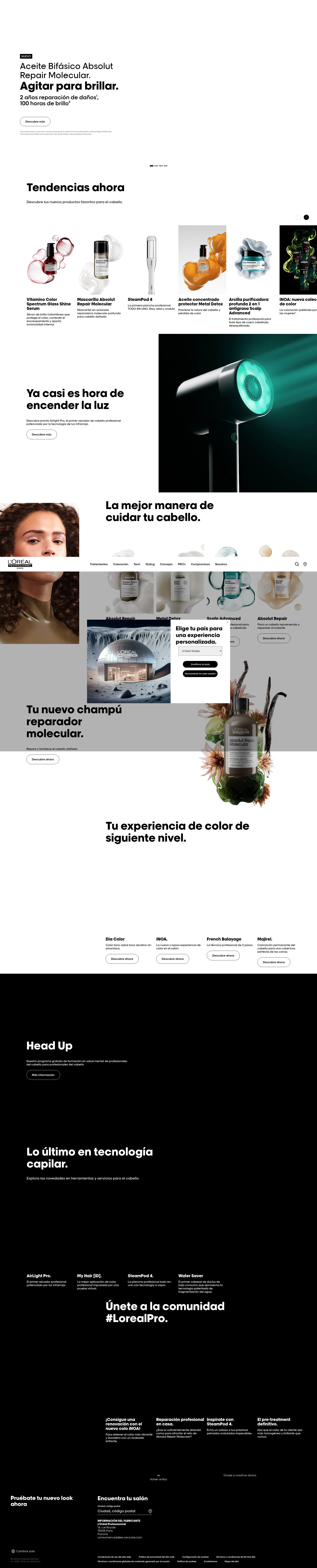 Screenshot of lorealprofessionnel.es