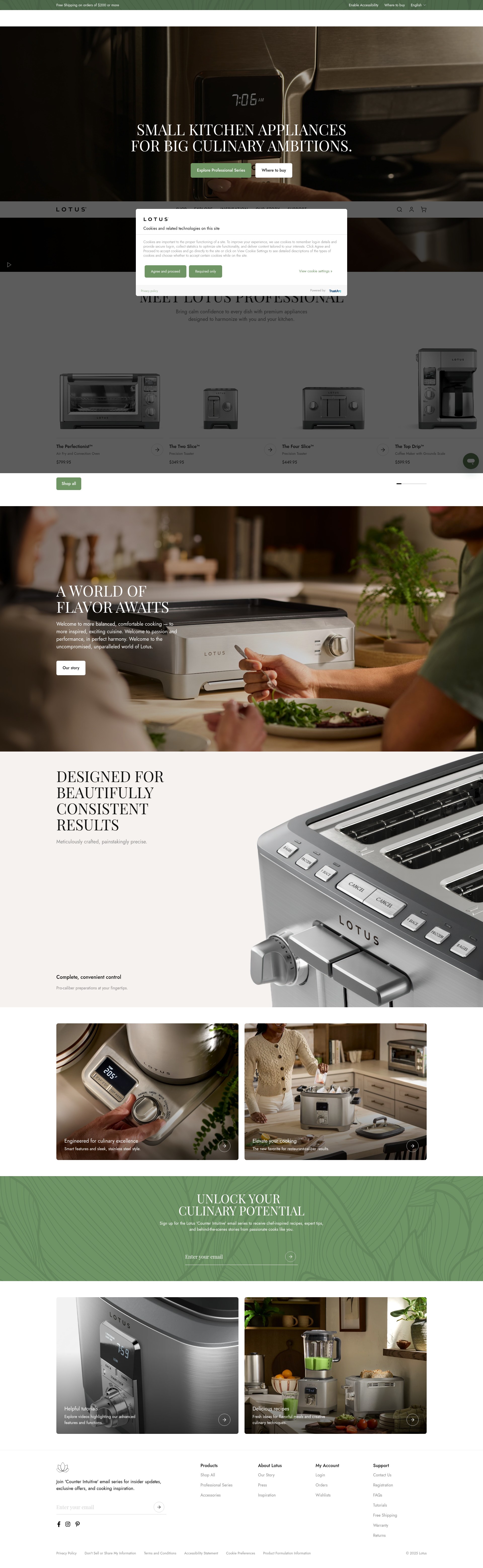 Screenshot of lotuscooking.com