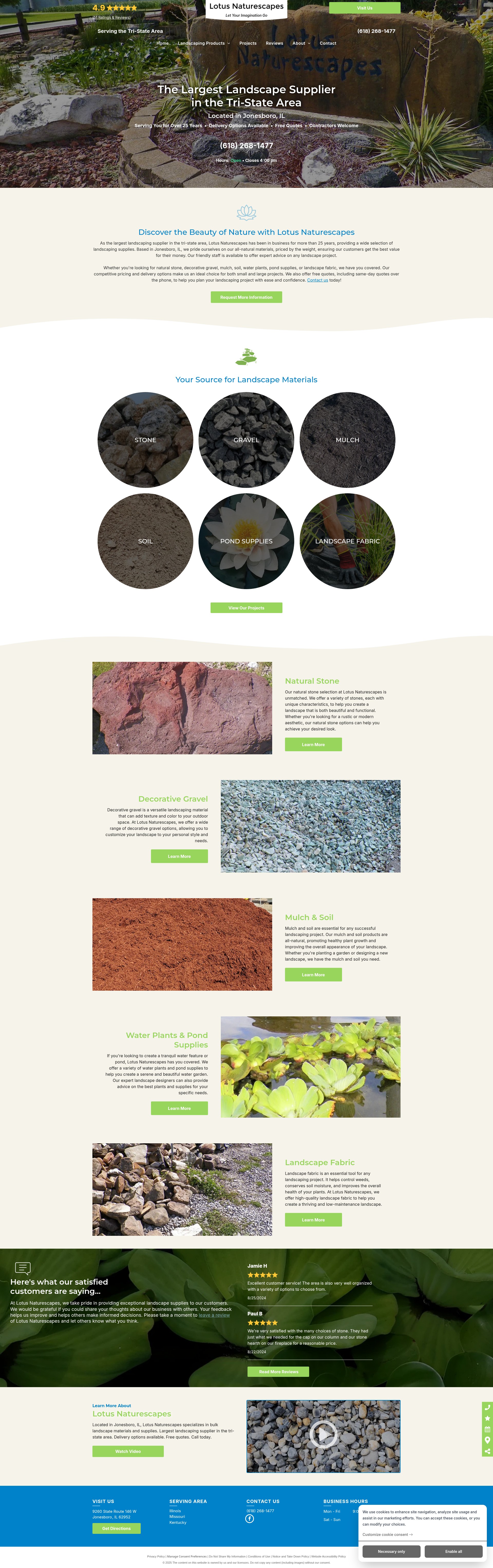 Screenshot of lotusnaturescapes.com