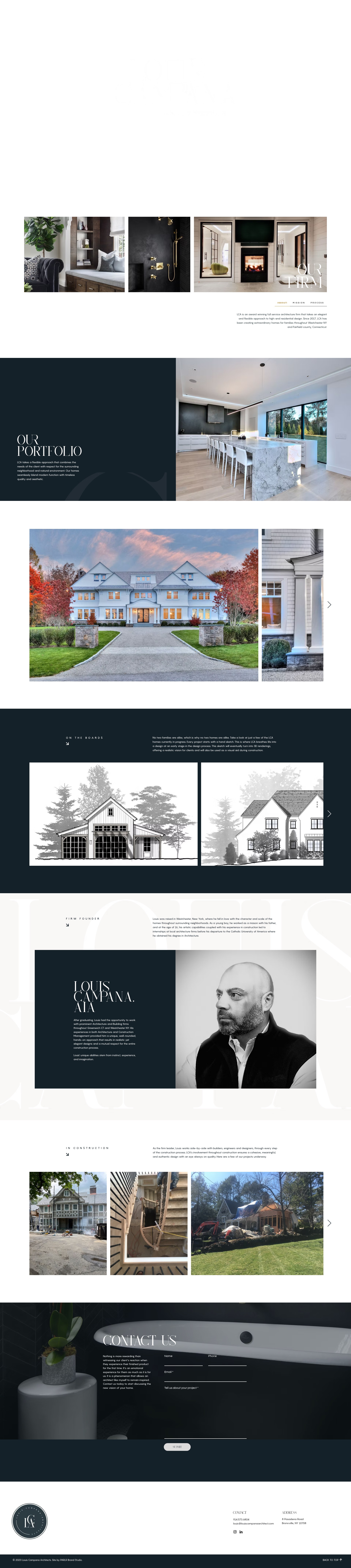 Screenshot of louiscampanaarchitect.com