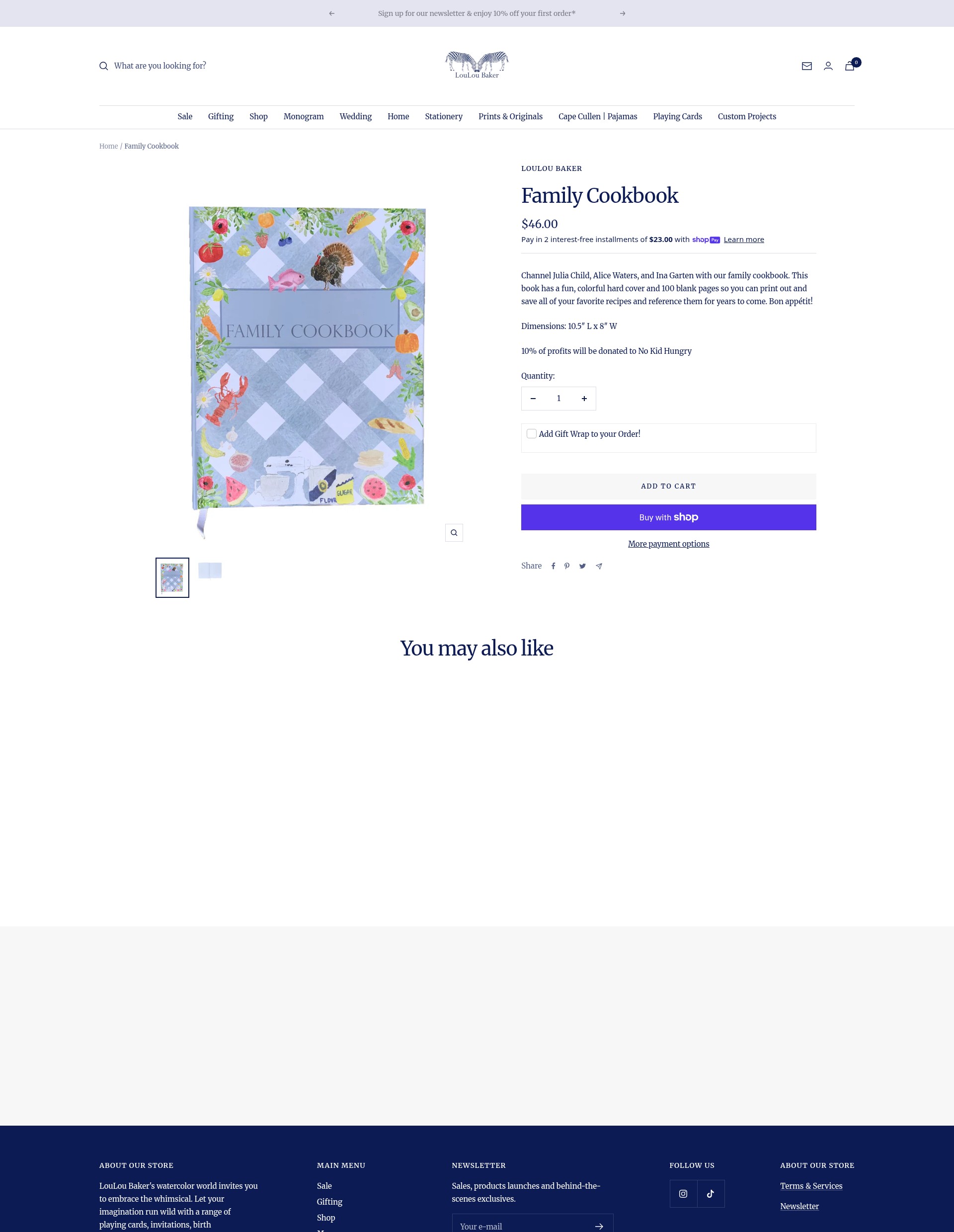 Screenshot of louloubaker.com