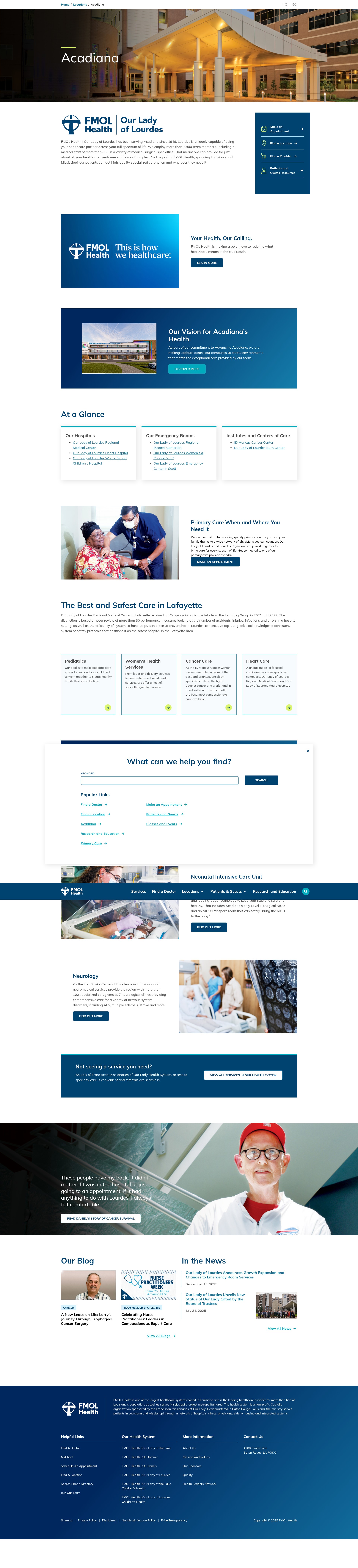 Screenshot of lourdesrmc.com