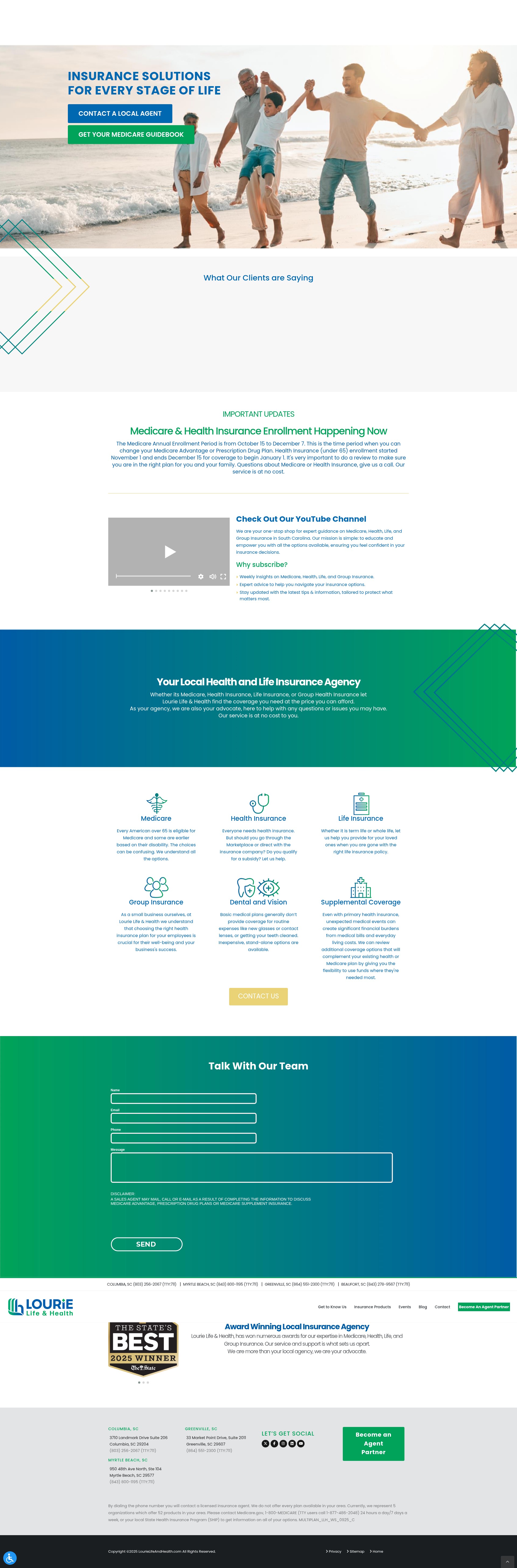 Screenshot of lourielifeandhealth.com