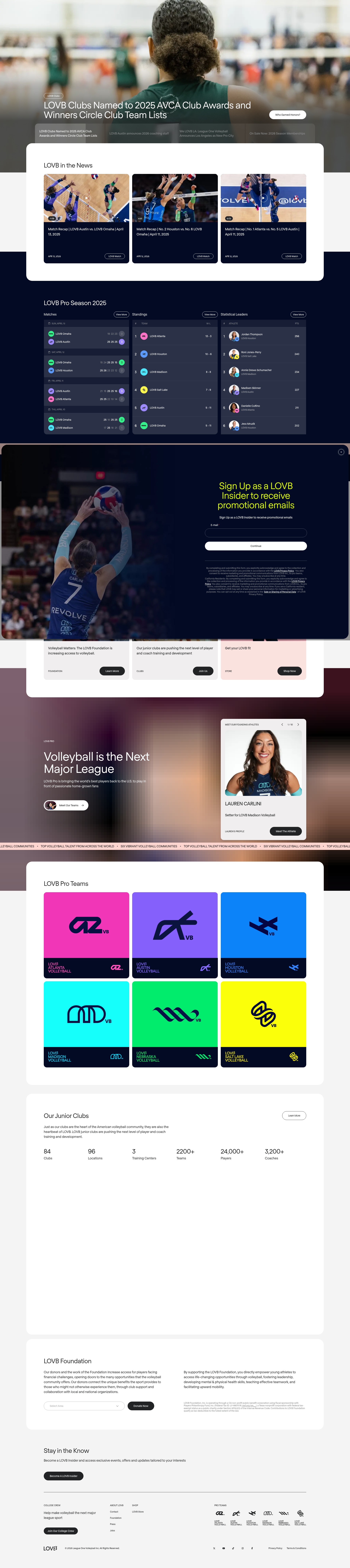 Screenshot of lovb.com