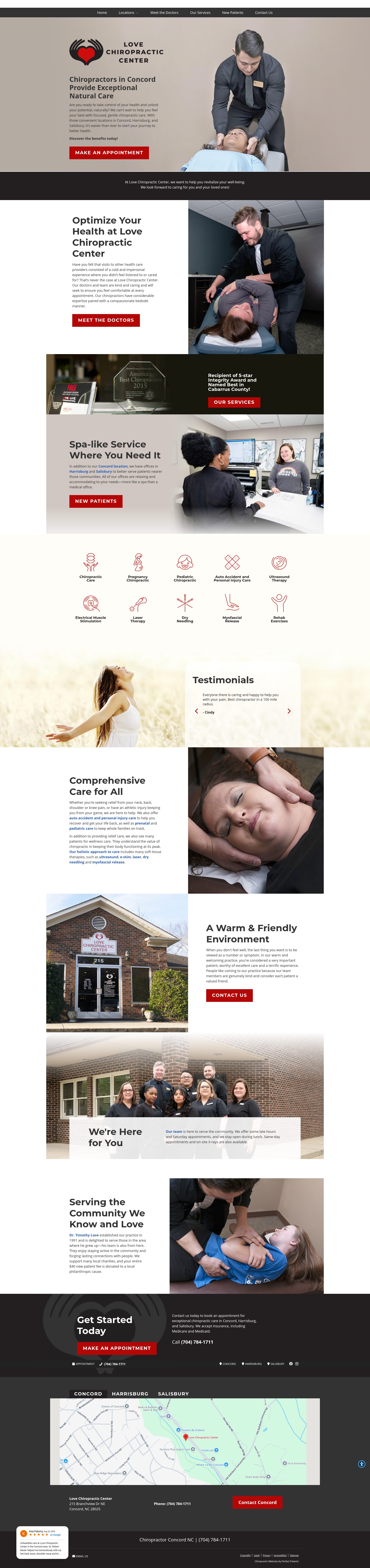 Screenshot of lovechirocenter.com