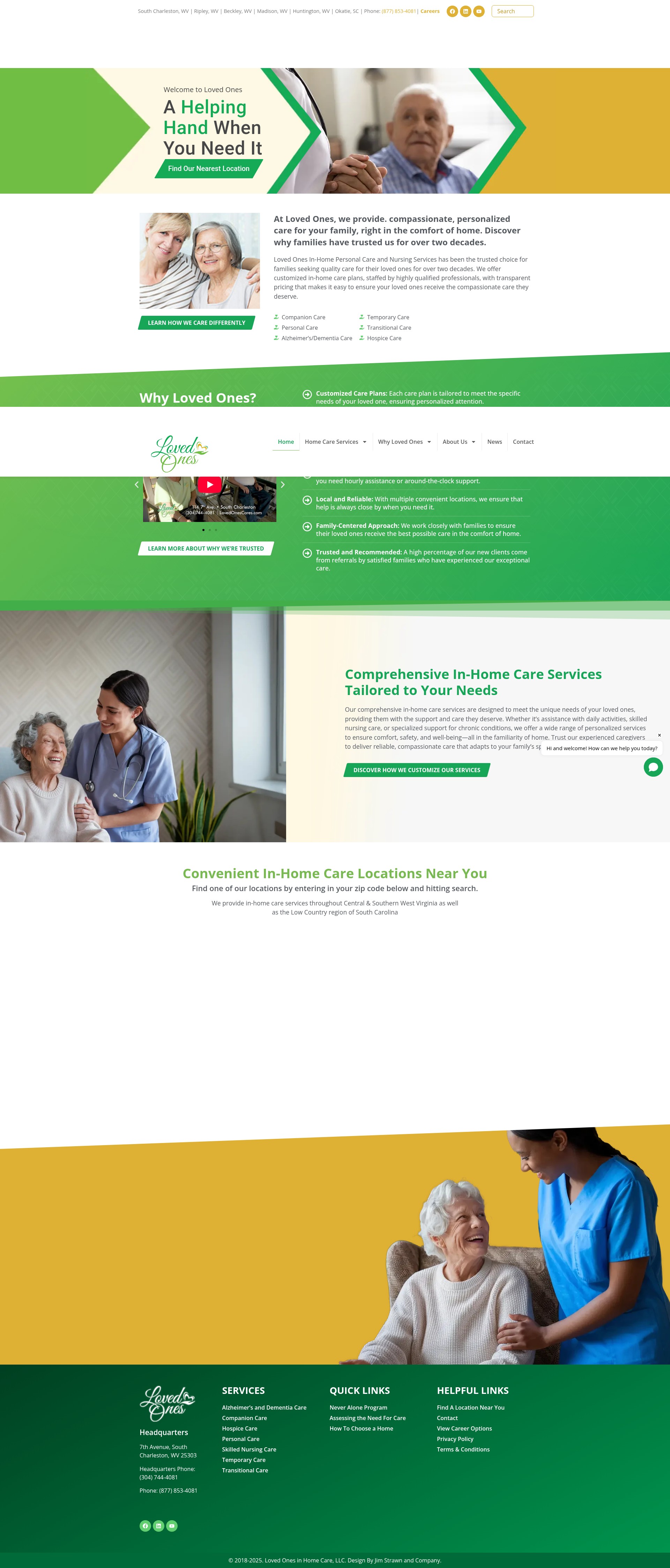 Screenshot of lovedonescares.com