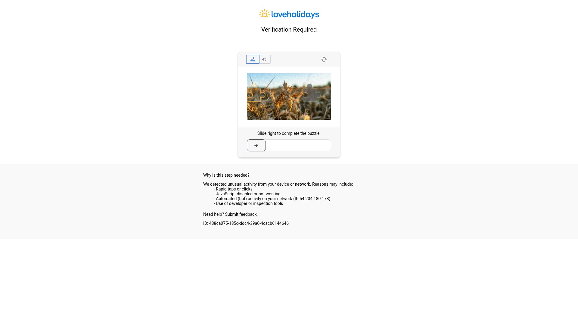 Screenshot of loveholidays.com