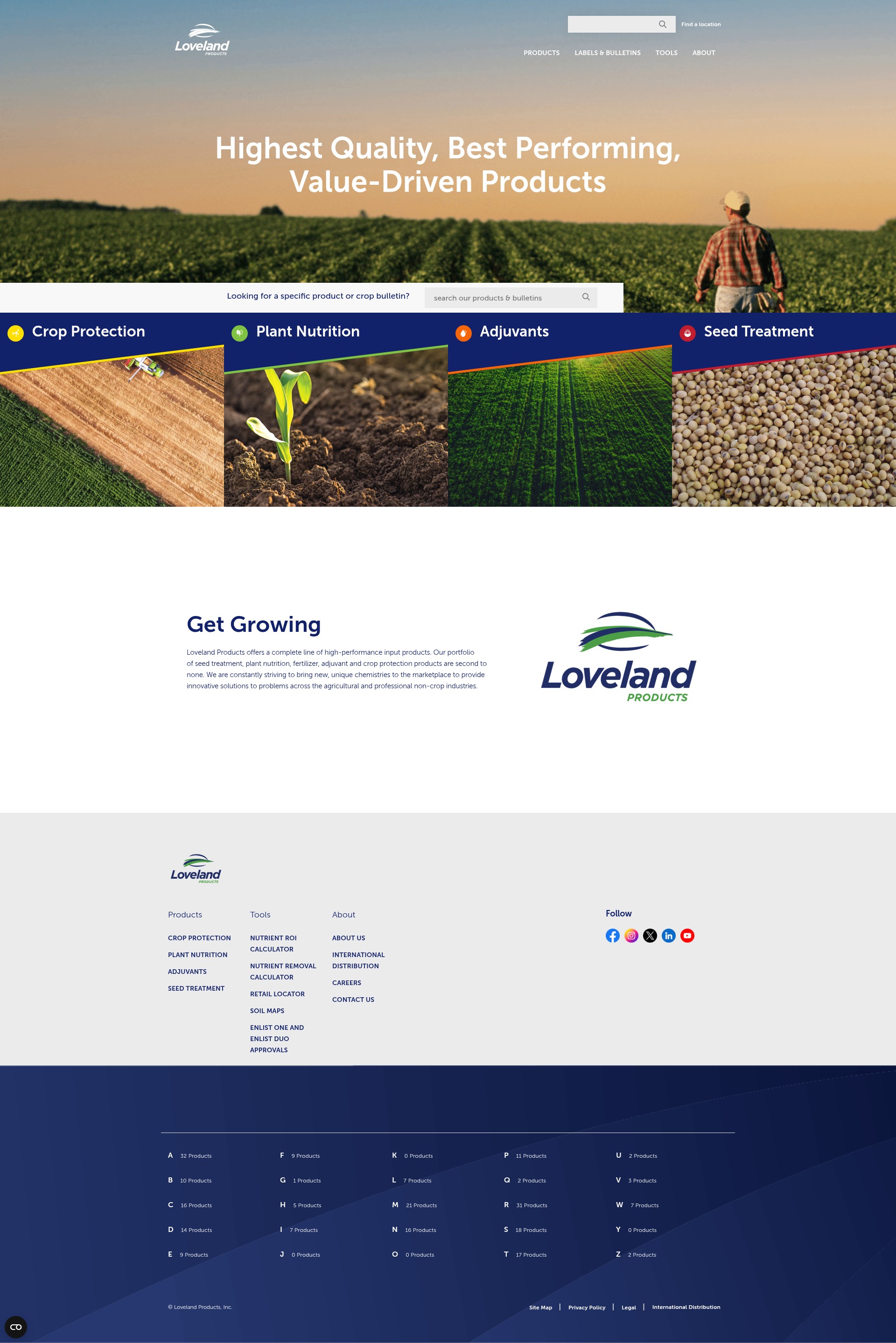 Screenshot of lovelandproducts.com
