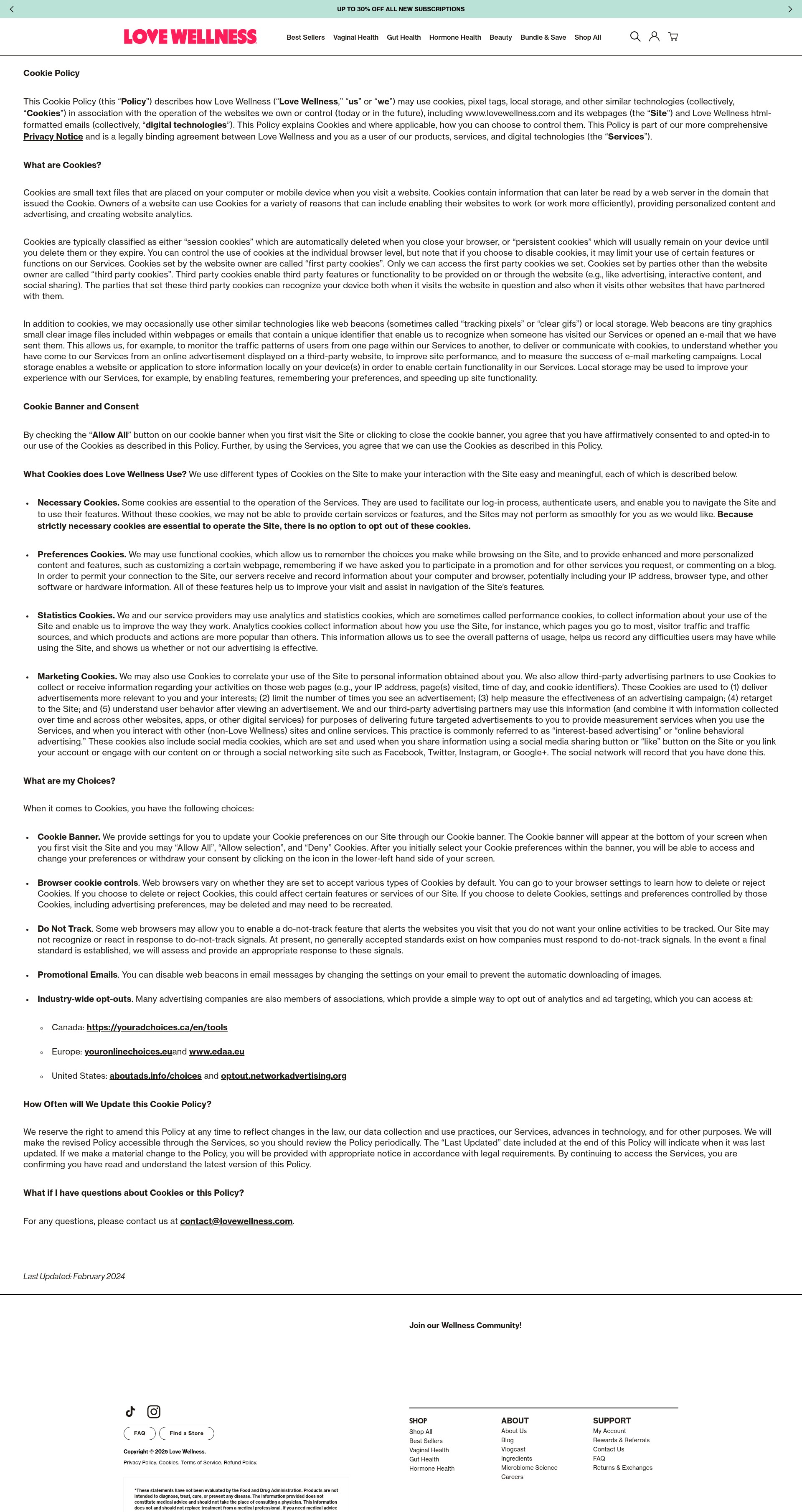 Screenshot of lovewellness.com