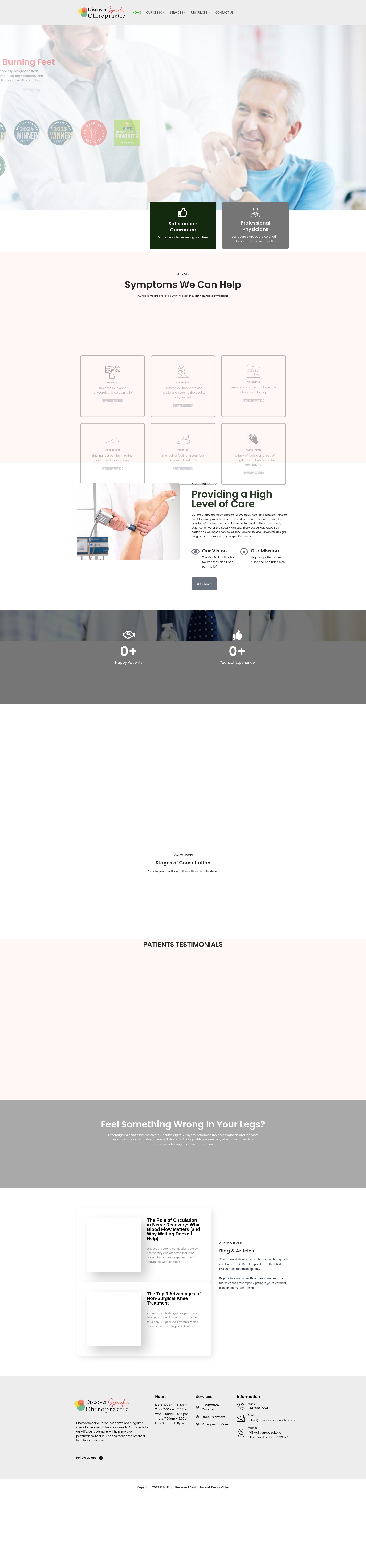 Screenshot of lowcountryneuropathy.com