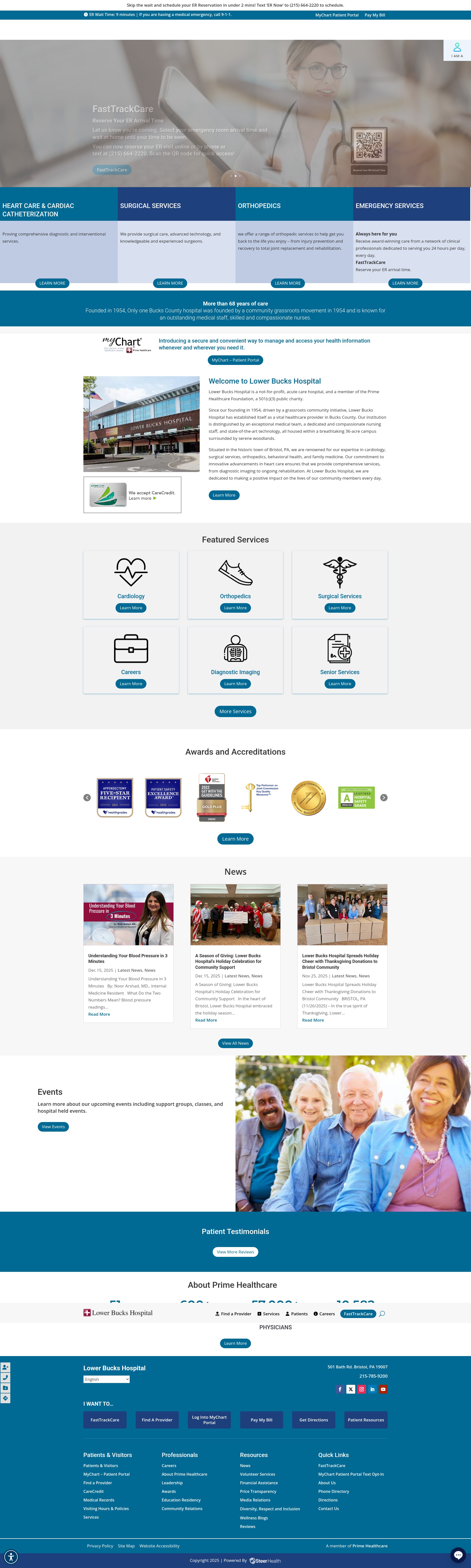 Screenshot of lowerbuckshosp.com