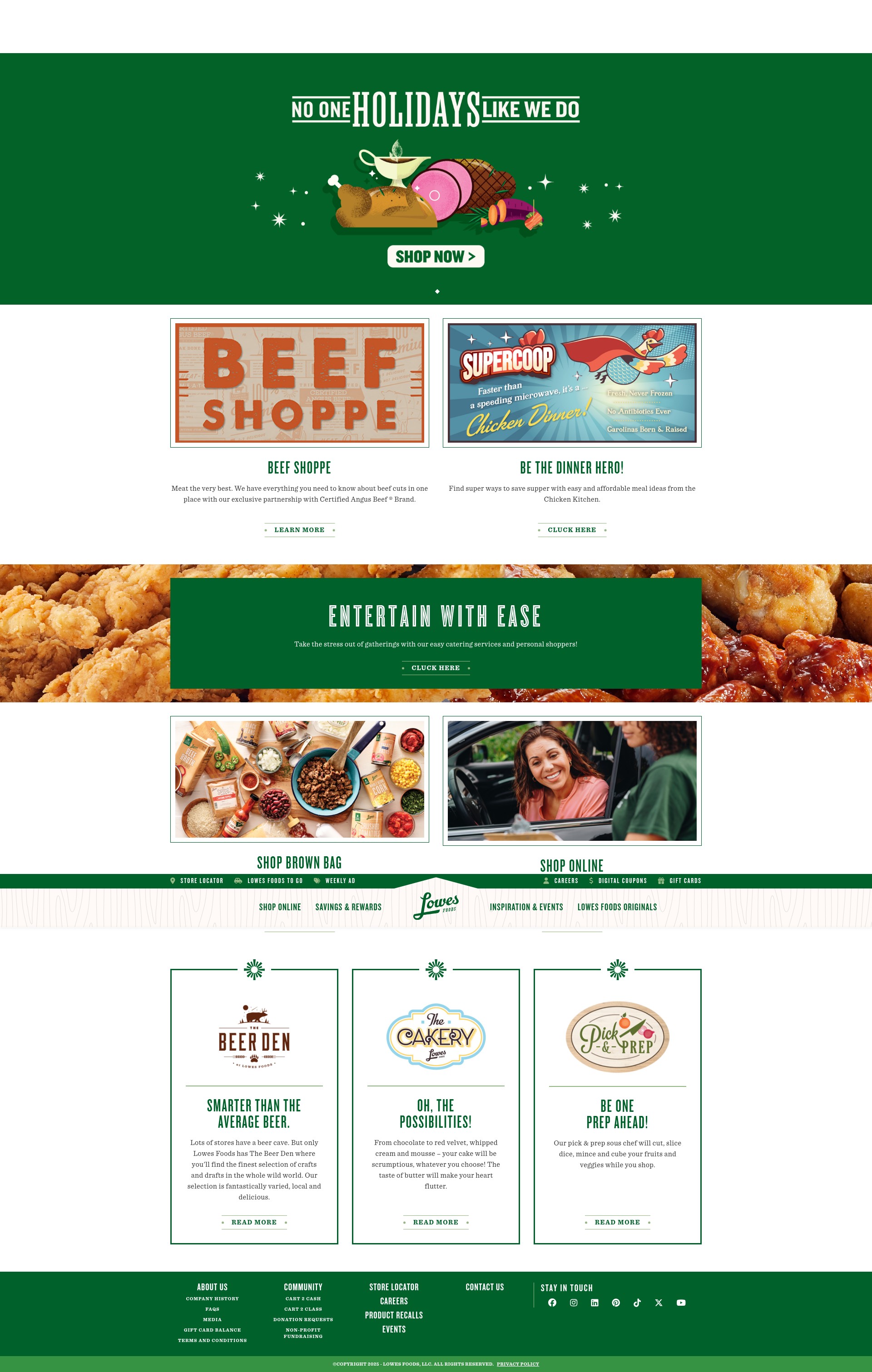 Screenshot of lowesfoods.com