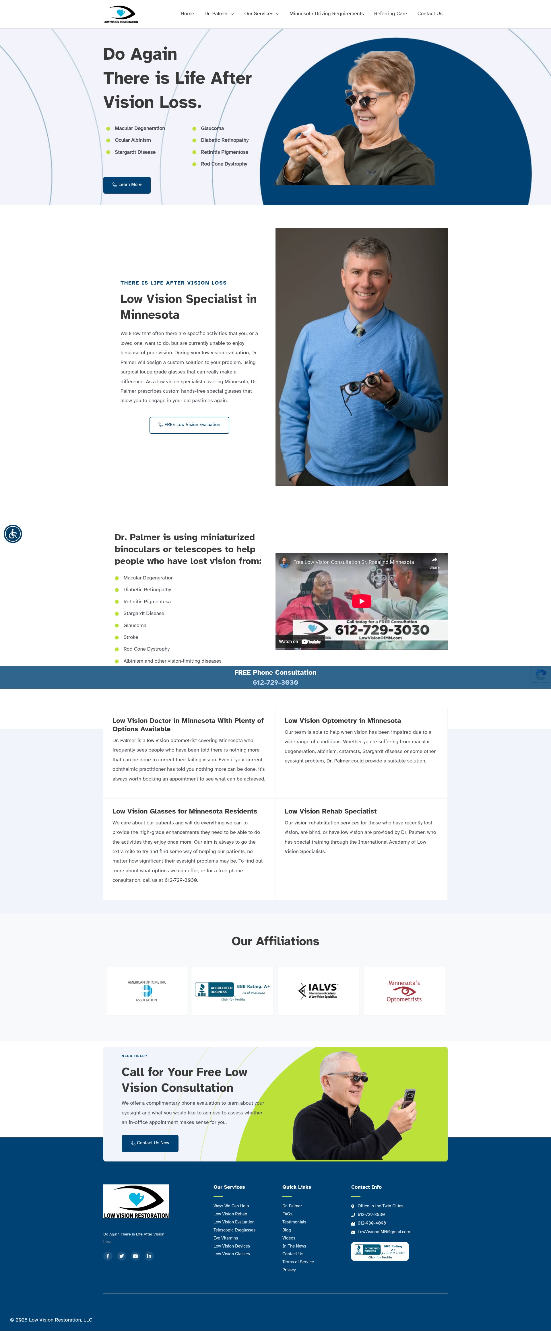 Screenshot of lowvisionofmn.com