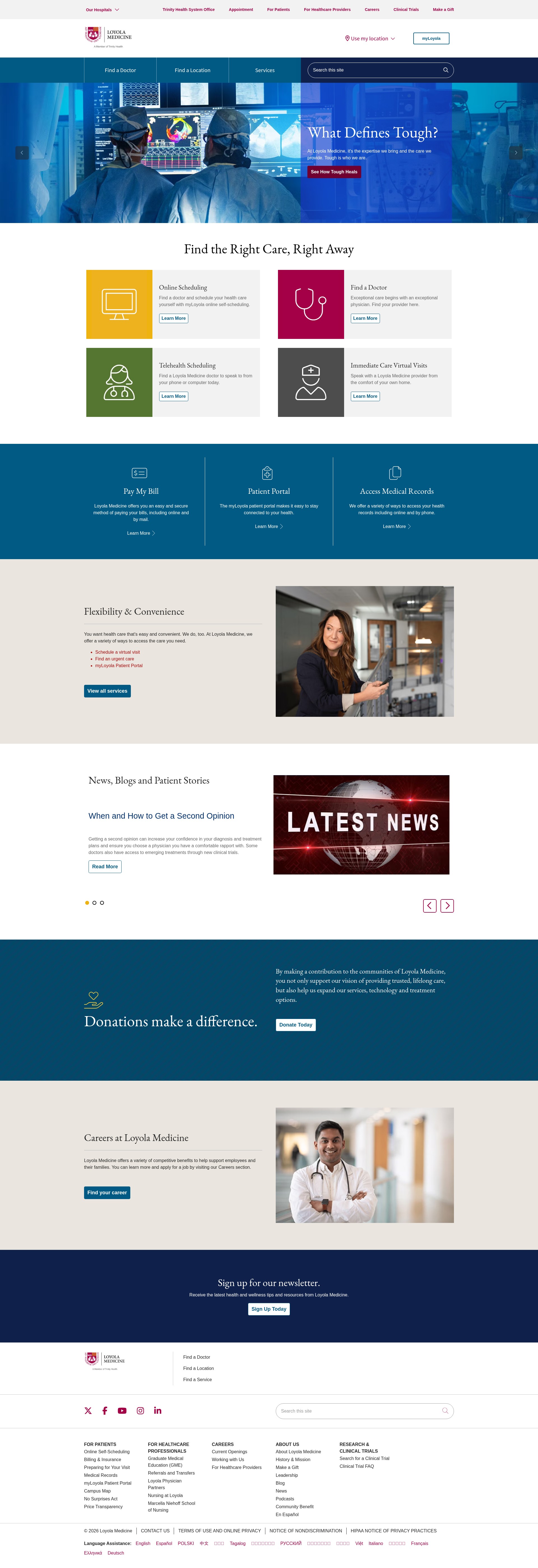 Screenshot of loyolamedicine.org
