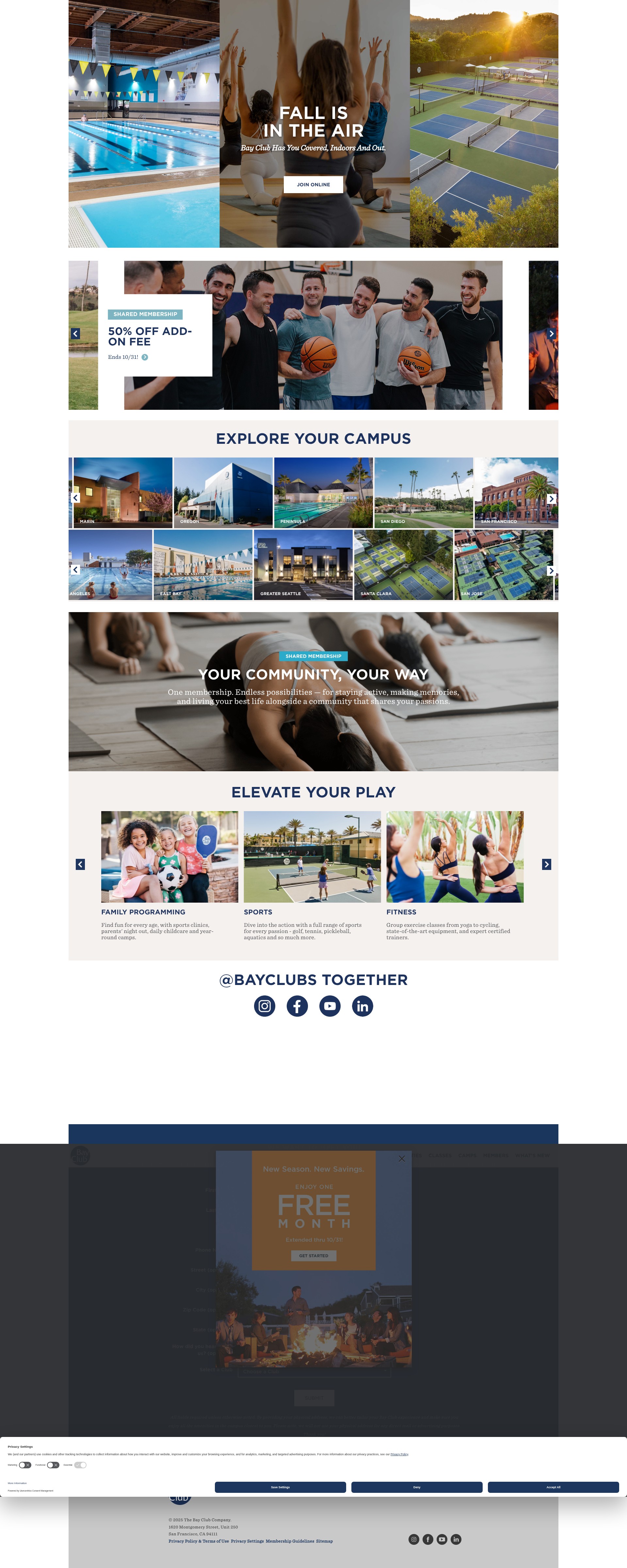 Screenshot of lp.bayclubs.com