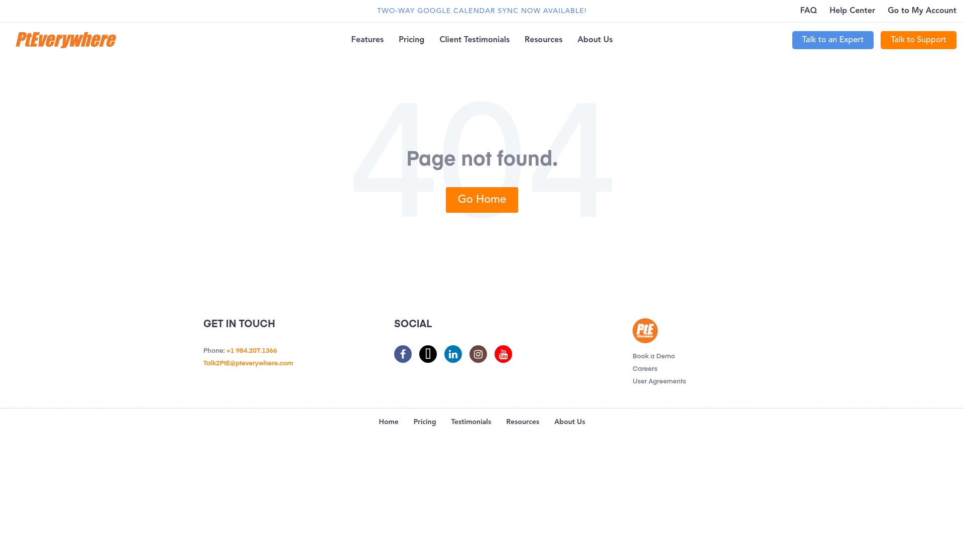 Screenshot of lp.pteverywhere.com