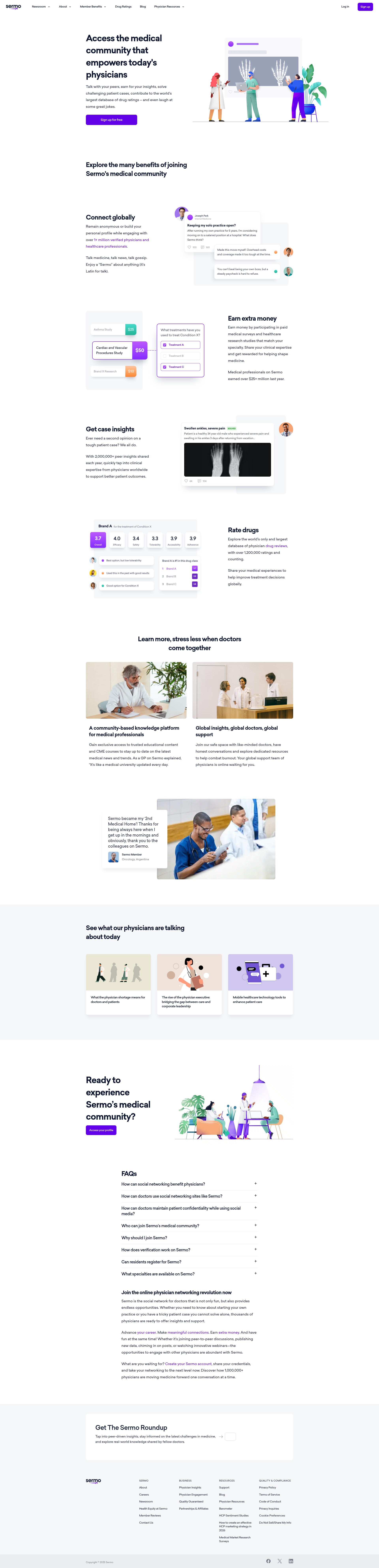 Screenshot of lp.sermo.com