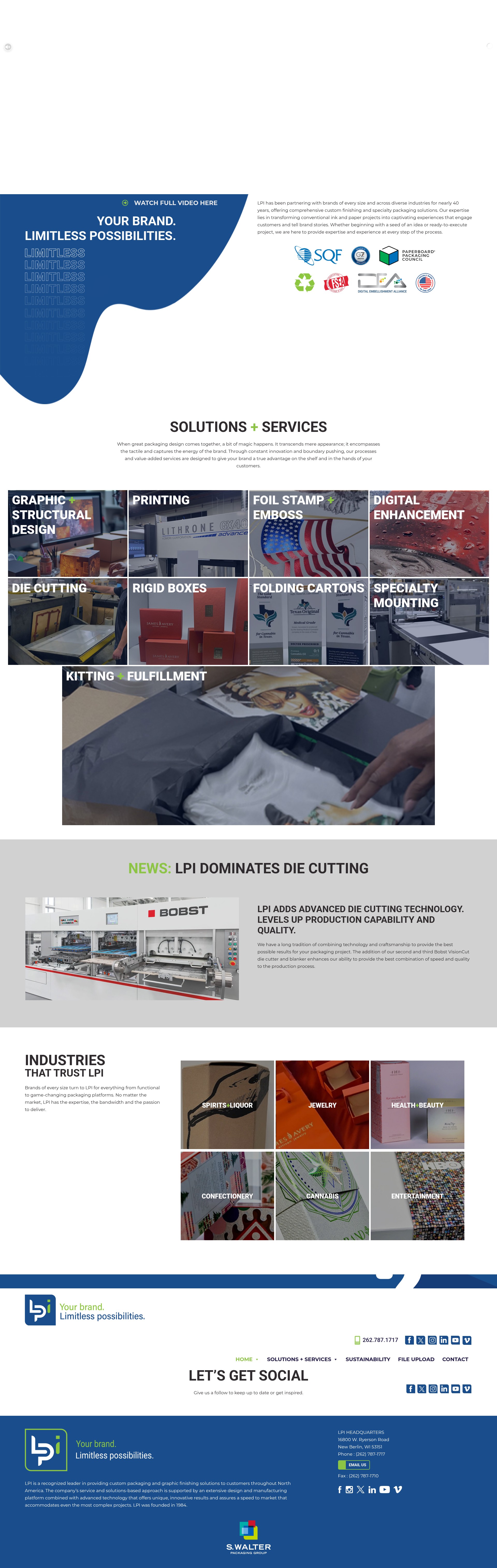 Screenshot of lpipossibilities.com