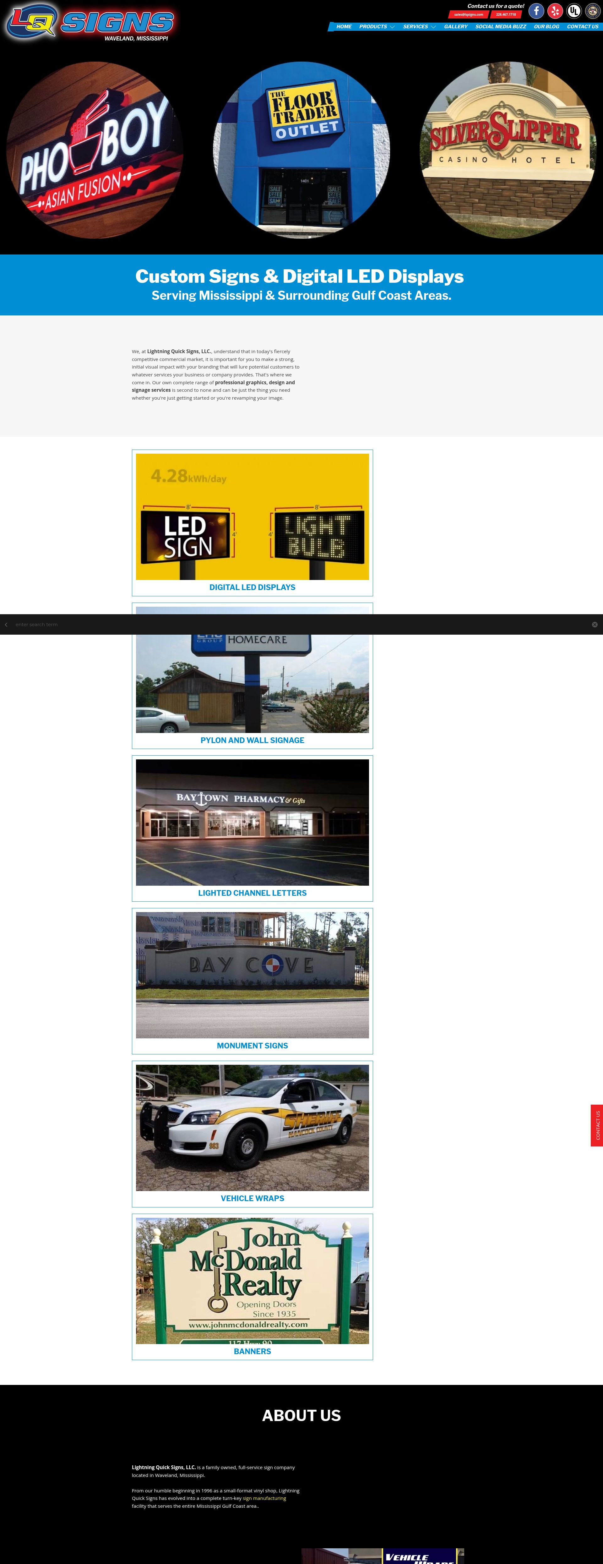 Screenshot of lqsigns.com