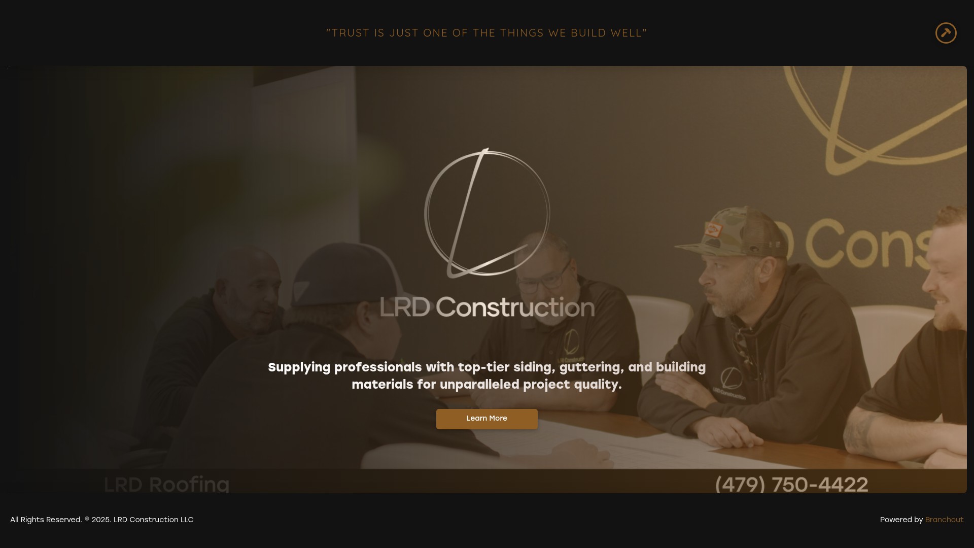 Screenshot of lrdconstruction.com