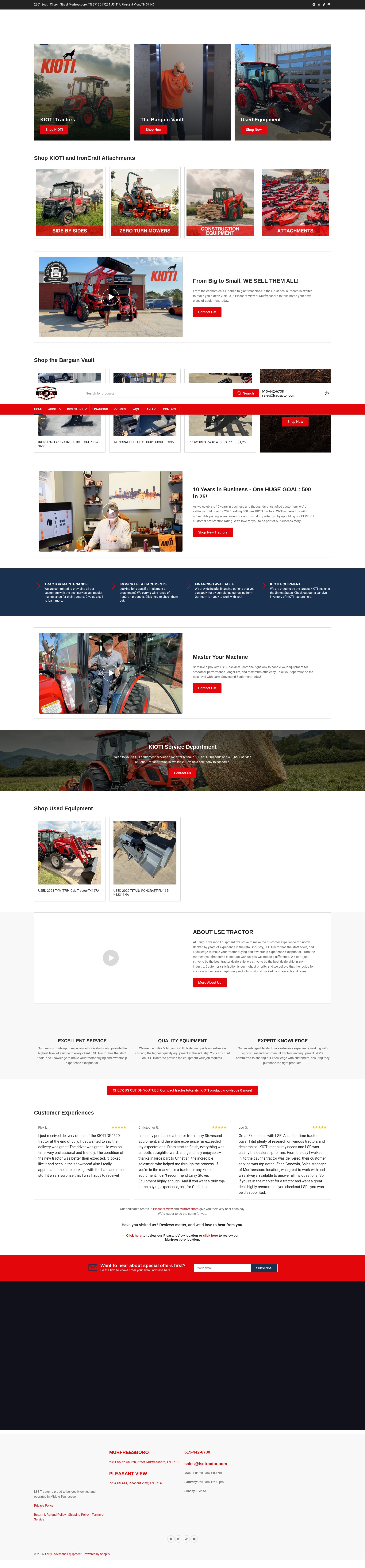 Screenshot of lsetractor.com