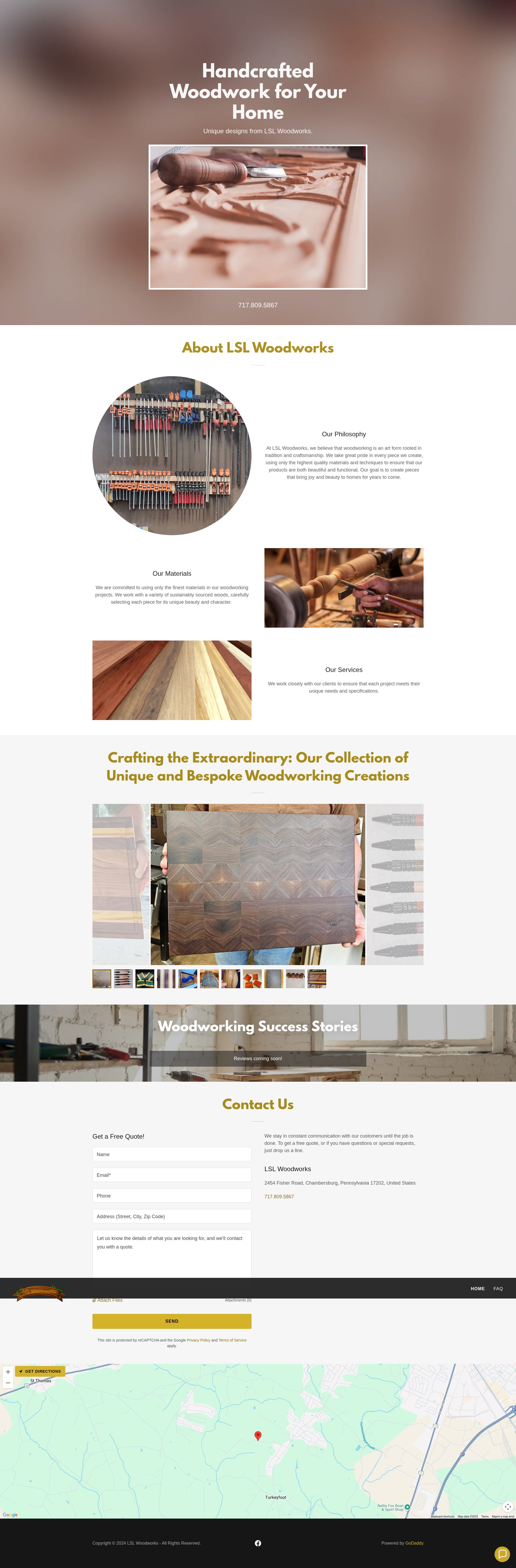 Screenshot of lslwoodworks.com