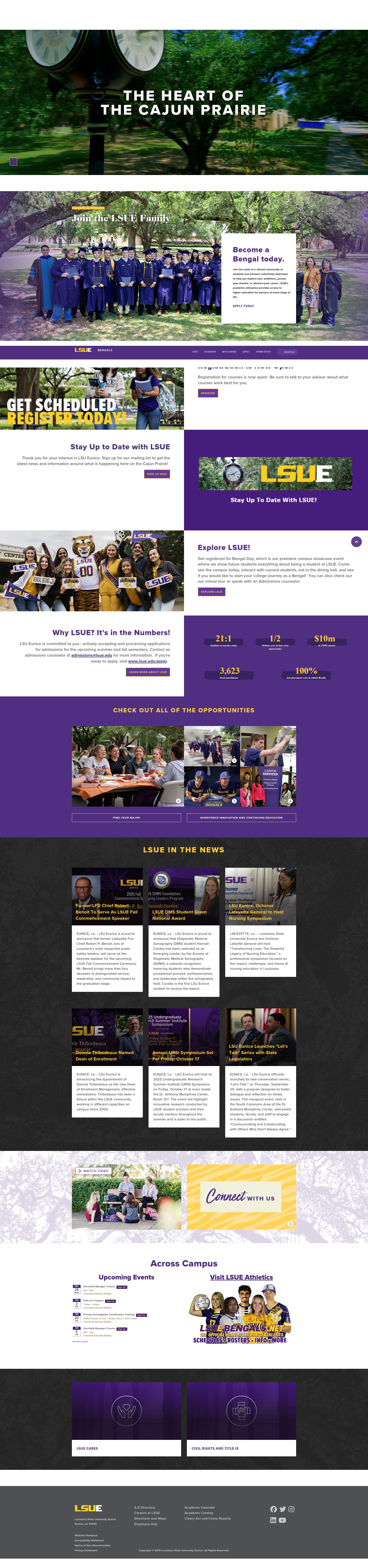 Screenshot of lsue.edu