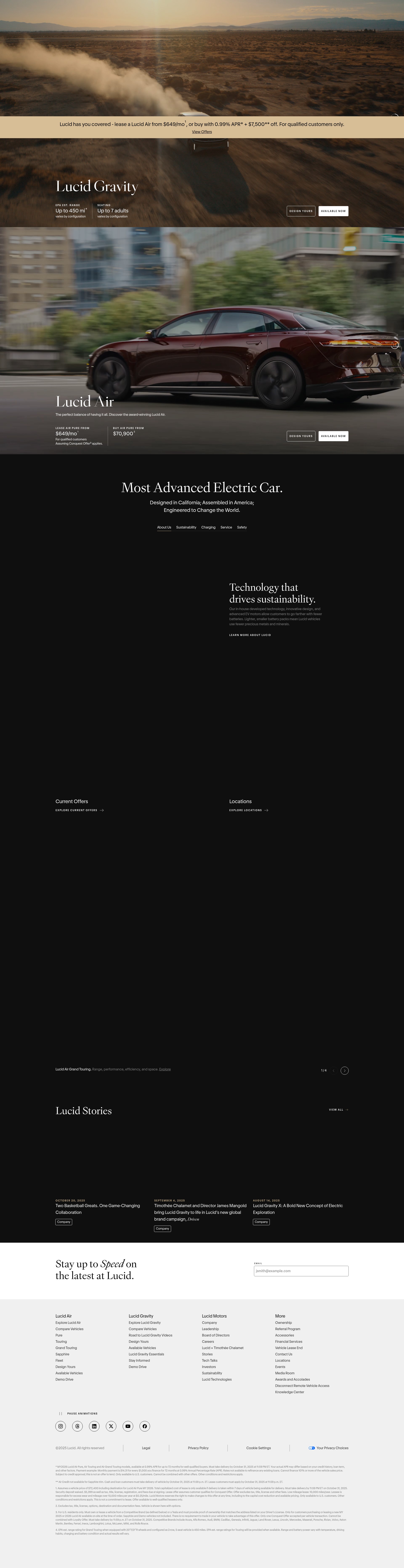 Screenshot of lucidmotors.com