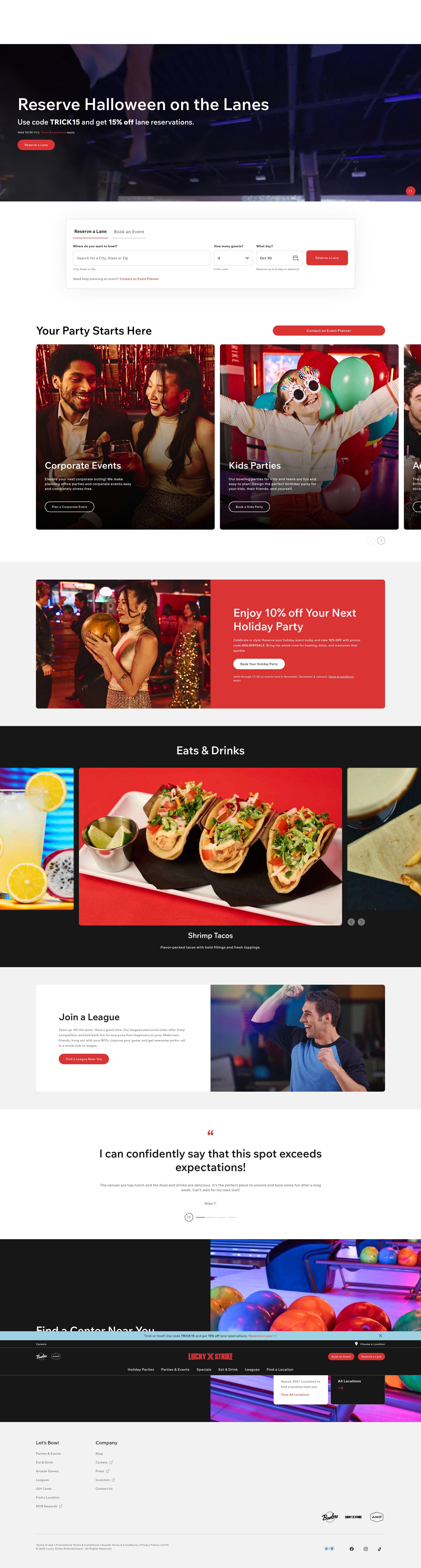 Screenshot of luckystrikeent.com