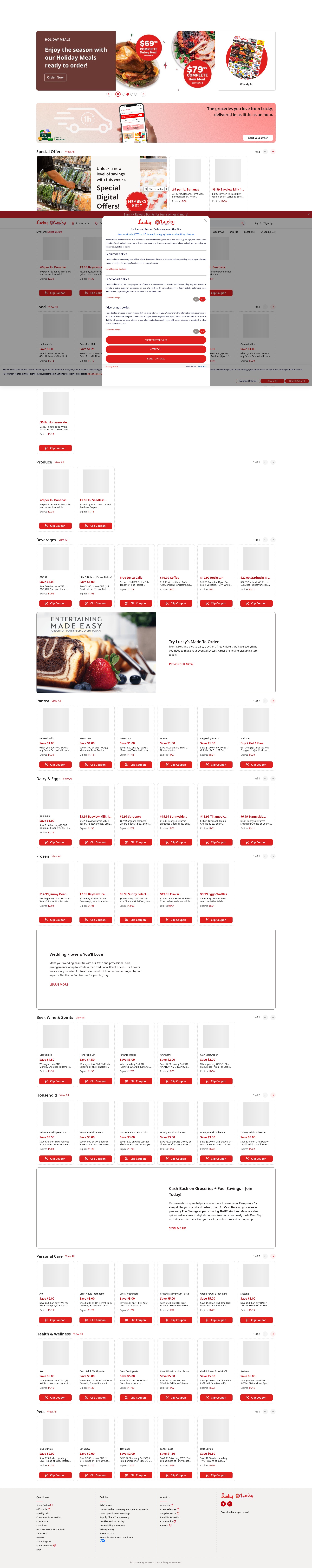 Screenshot of luckysupermarkets.com