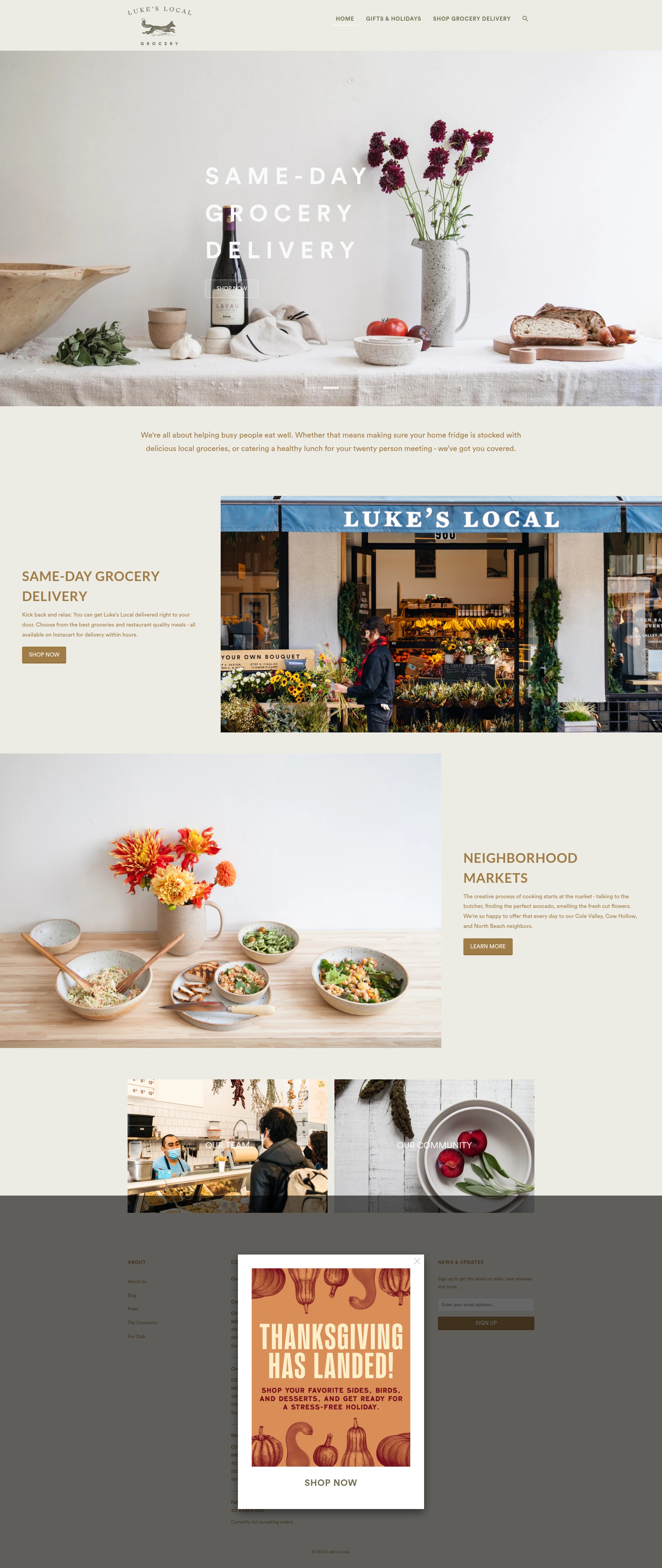 Screenshot of lukeslocal.com