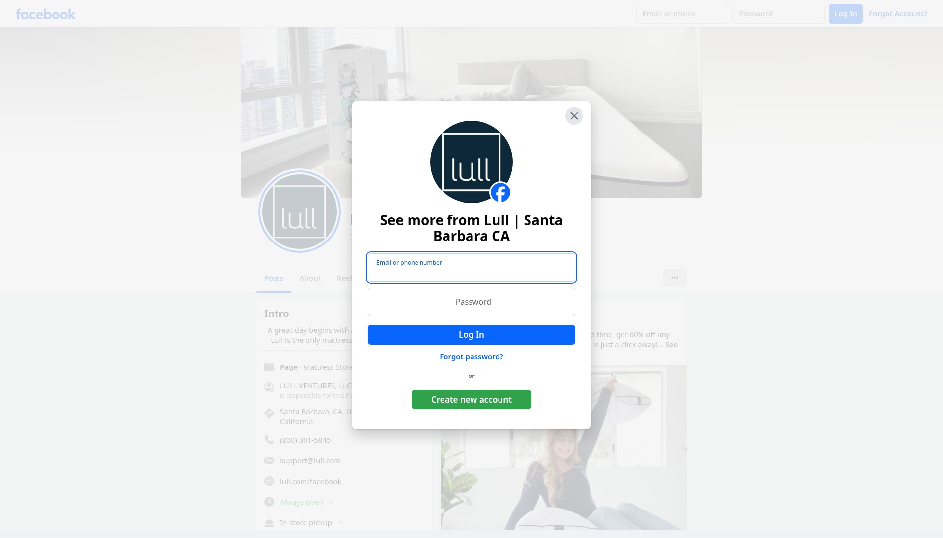 Screenshot of lull.com