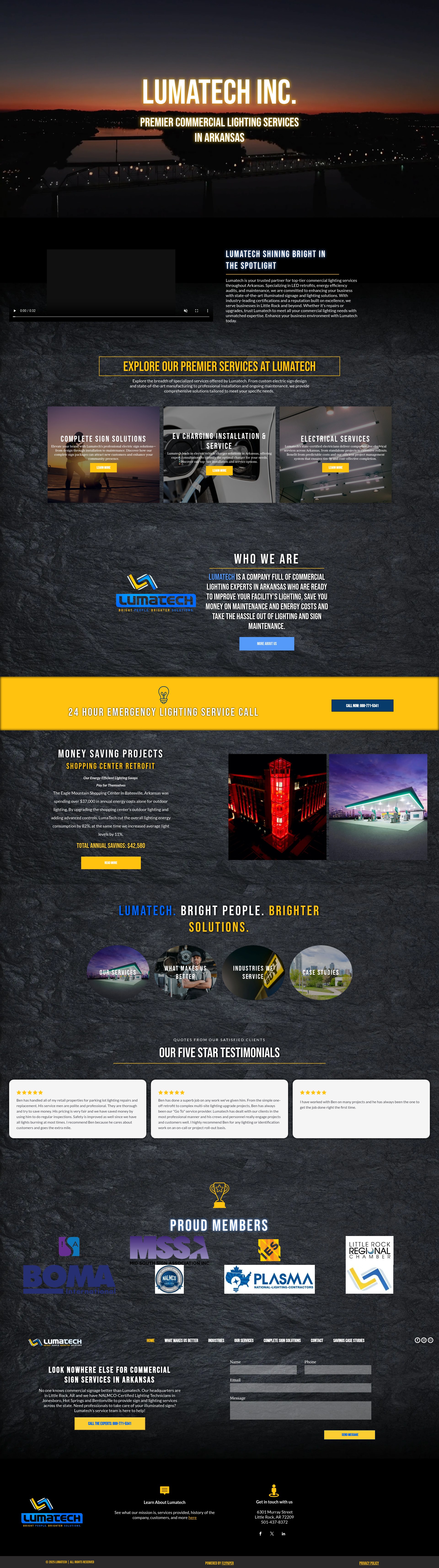 Screenshot of lumatechservice.com